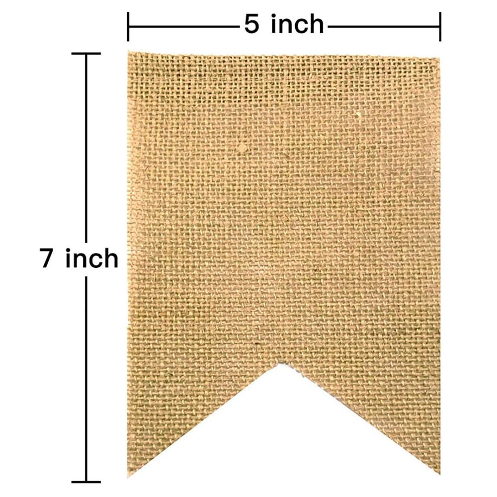 Pro Bamboo Kitchen 2 Sets 15PCS DIY Burlap Banner Kit Pennant Flags with Letter Stencils Indoor Christmas Decorations Handwritten Banner for Birthday and Independence Themed Parties