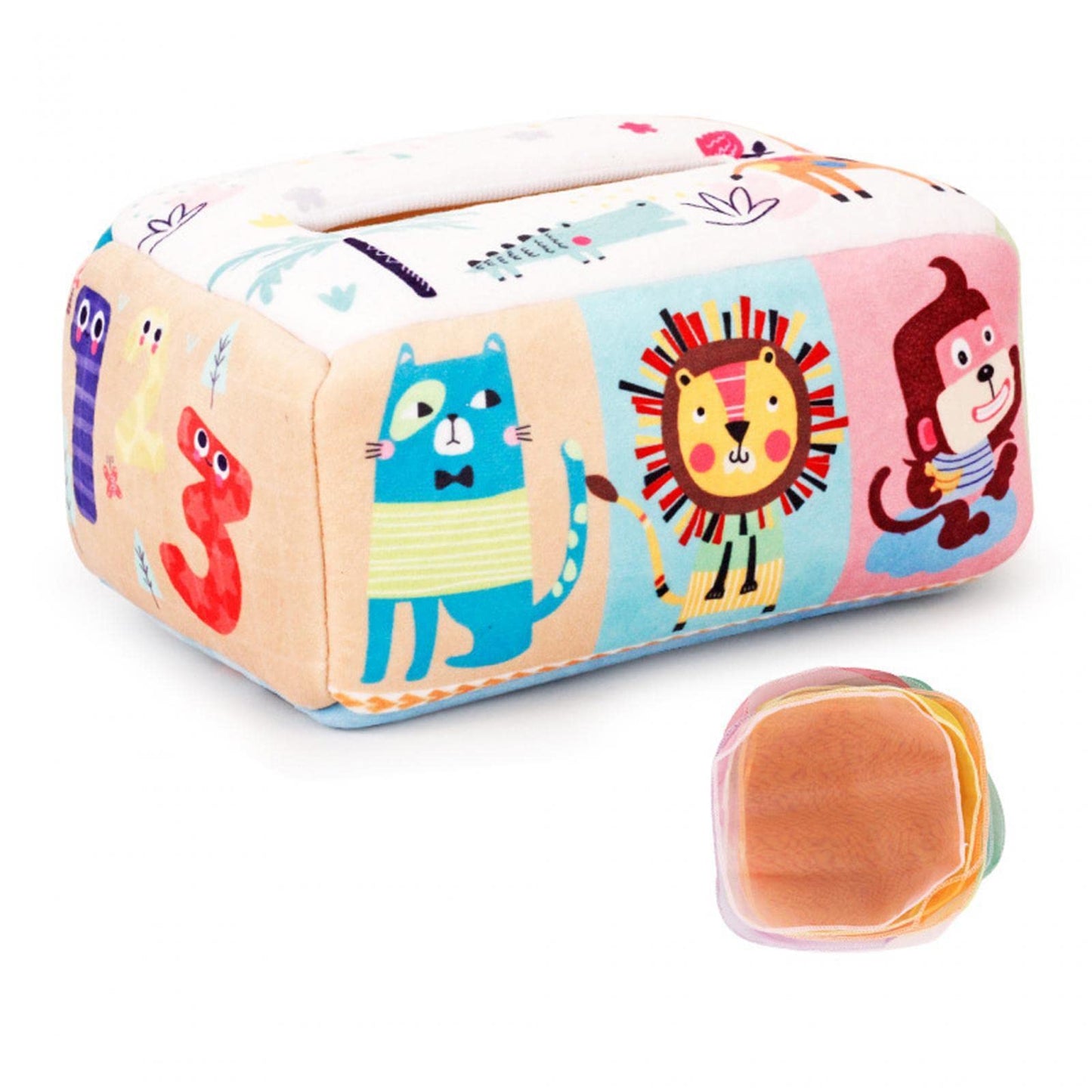 Sensory Toys for 6-12 Months, Tissue Box for, Toys for 6-12 Months, Sensory Scarves, Preschool Learning Toys, Style A