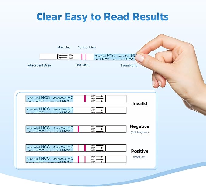 MomMed Pregnancy Test, 55 HCG Pregnancy Test Strips for Early Detection, Over 99% Accurate, 55 Free Urine Cups, Bulk Pregnancy Tests for Home Use, Pruebas de Embarazo