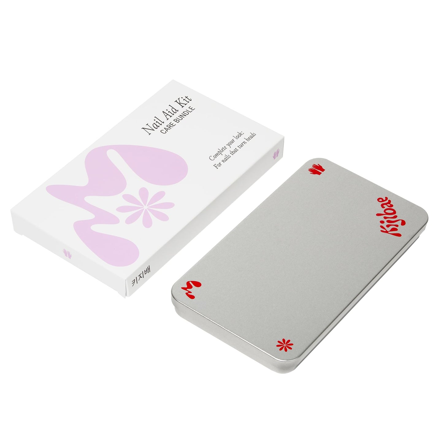 Kijibae Nail Aid Kit | Compact Metal Case Manicure & Pedicure Tool Set for Home & Travel | Clippers (Large/Small), Scissors, File, Cuticle Pusher | K-Beauty Grooming Essentials, Gift Ready
