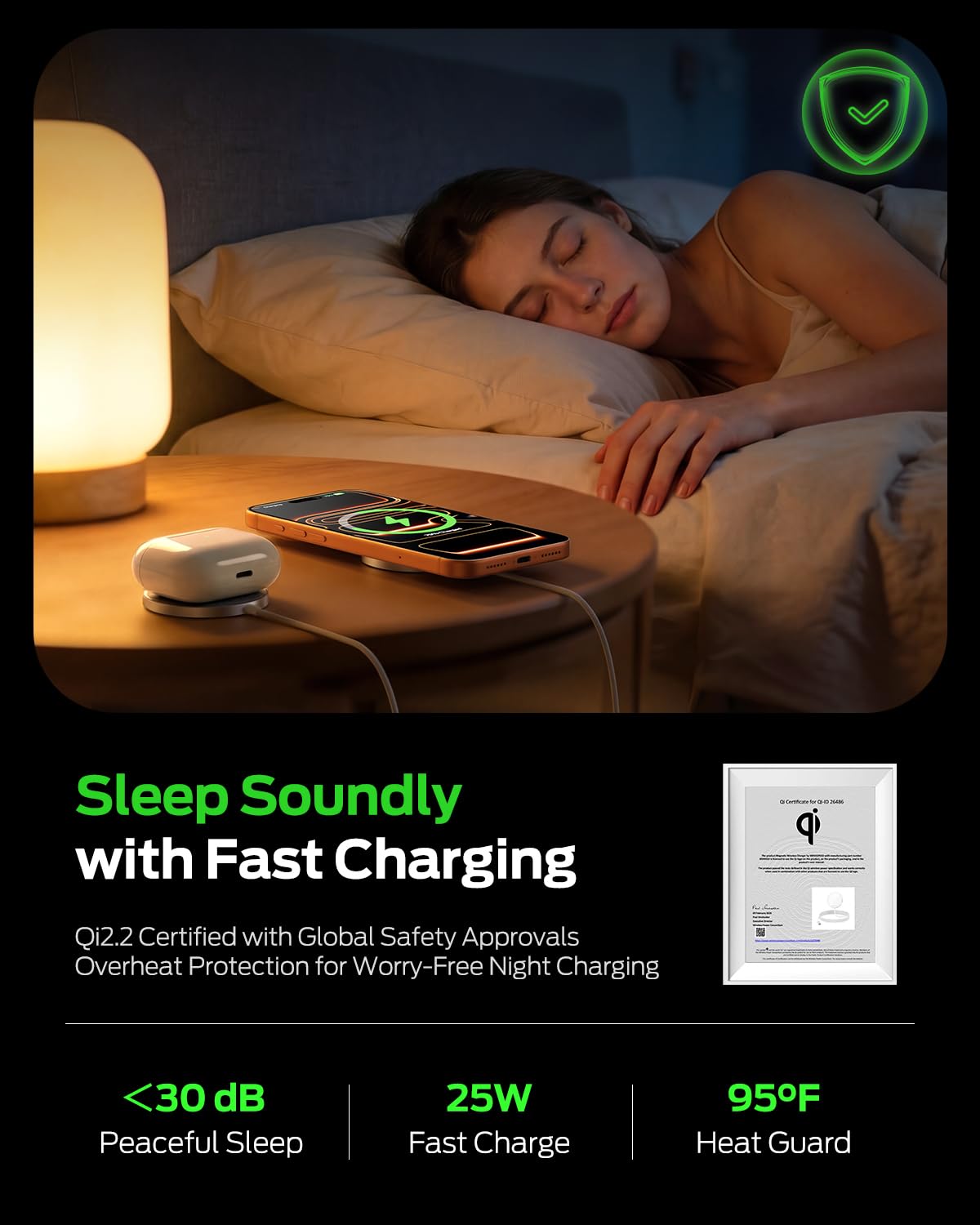 MOVESPEED Qi2.2 25W Magnetic Wireless Charger 2 Pack, MagSafe Fast Charging Pad, Compatible with iPhone 17/16/15/14/13/12 Series, AirPods Pro/4/3/2,Samsung Galaxy and More(White)
