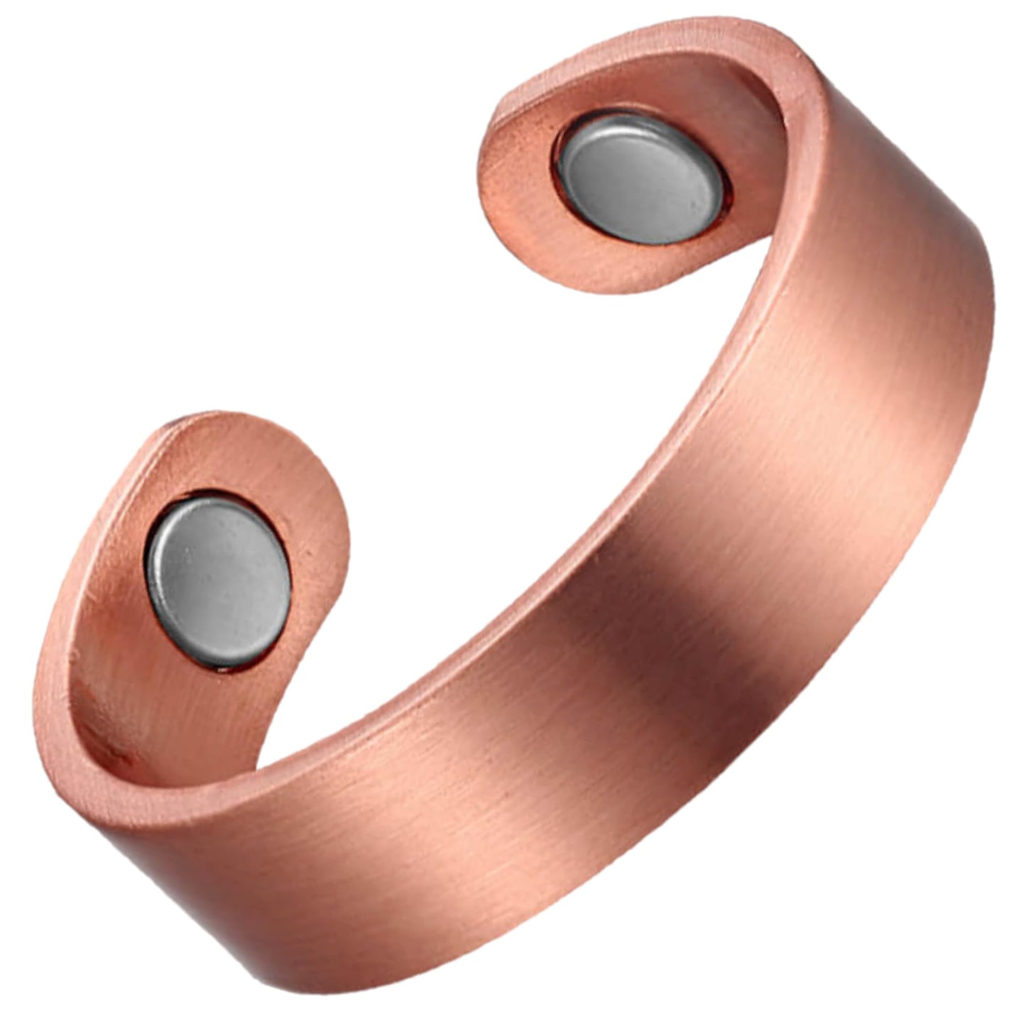 Earth Therapy - Elegant Women or Men's Ring Band in Solid Copper | Magnetic Therapy Ring (1)