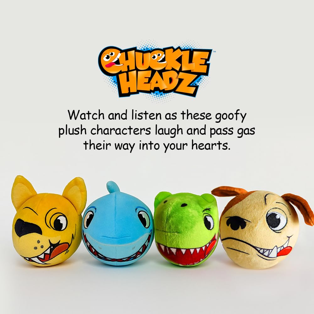 ChuckleHeadz Bulldog Plush Toy – Funny Interactive Animal Plushie with Silly Giggling, Laughing, and Farting Sounds, Hilarious Prank Gag Gift