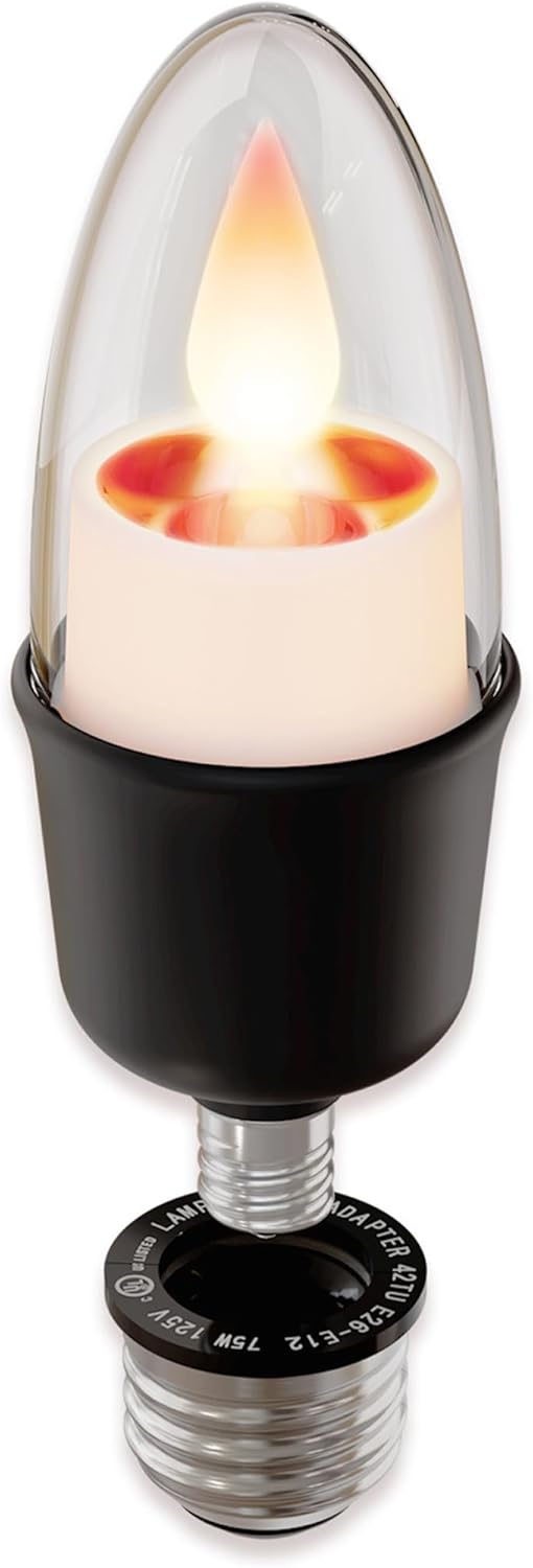 Smart Flameless Candle Light Bulb, Decorative Candle Flame Lights & Vintage Lighting for Chandelier Candelabra, Pendant, Wall Sconces and Lighting Fixtures