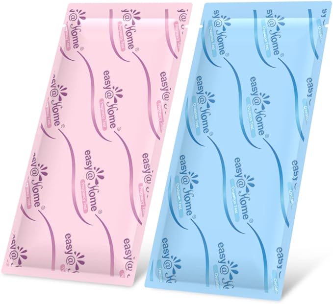 Easy@Home Ovulation & Pregnancy Test Strips Kit: 25 Ovulation Strips and 10 Pregnancy Tests – Accurate Fertility Tracker OPK | 25LH + 10HCG