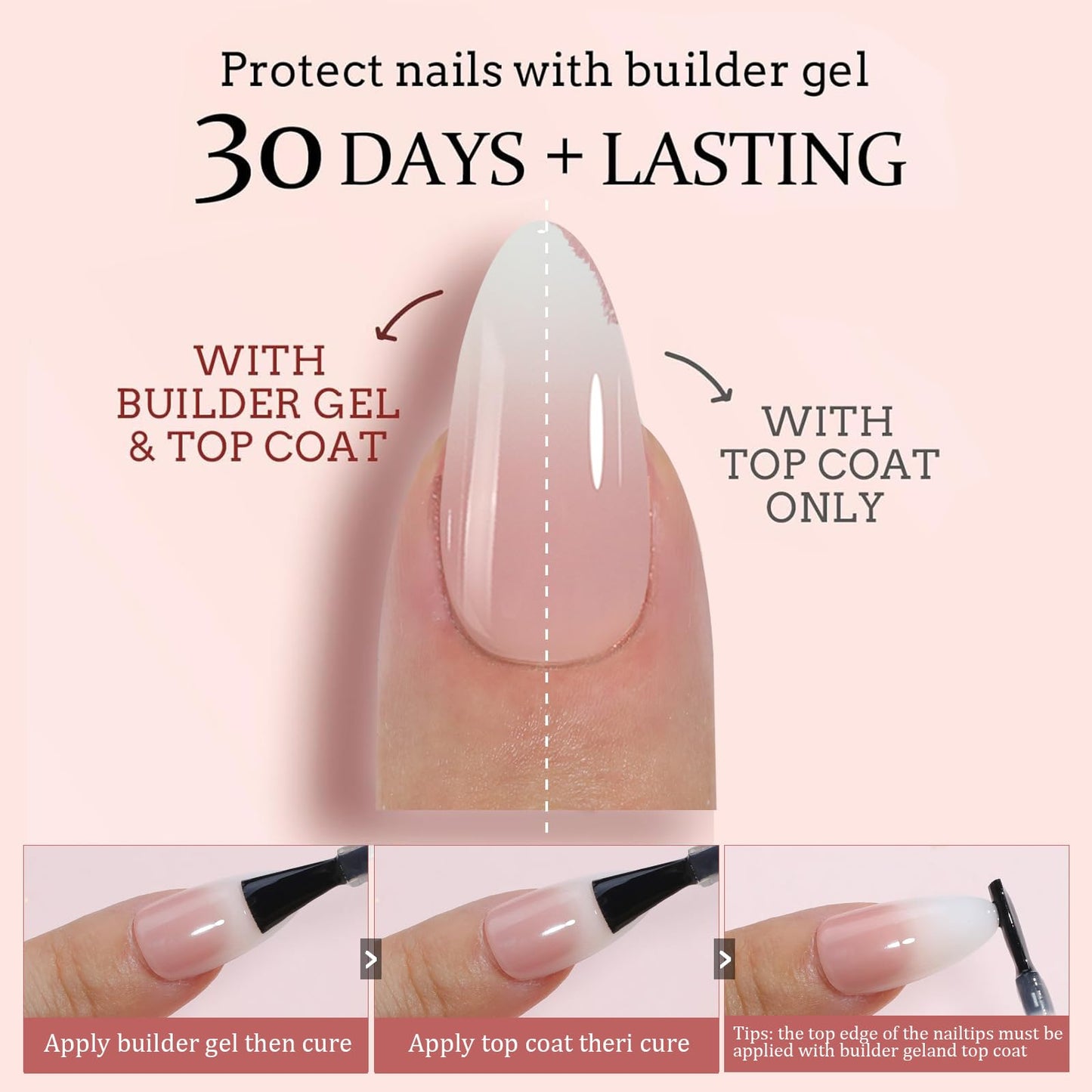 150 Pcs Press on Nails Long - White Gradient Glue on Nails Medium Acrylic Nails Nail Tips Square Stick on Nails Square Nail Tips Coffin Press on Nails for Gift