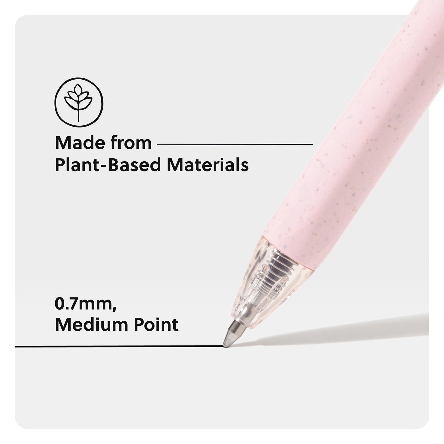 U Brands U-Eco Recycled Gel Click Pens, Set of 12, Pastel Speckle, Medium (0.7 mm) Point, Black Ink