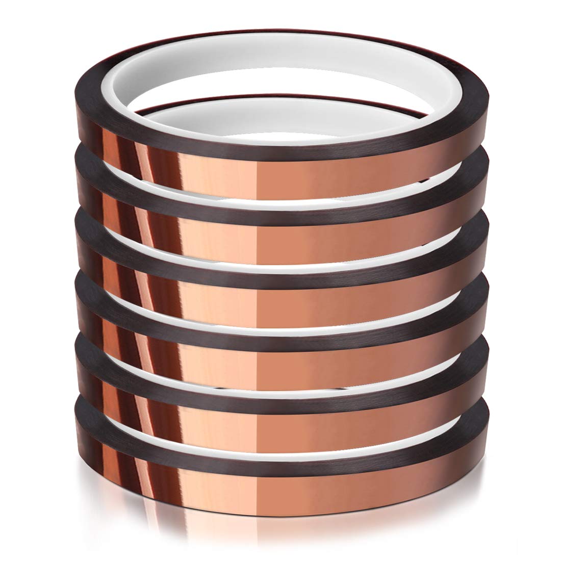 MEBMIK Heat Tape for Sublimation Transfer, Heat Resistant/Press, Adhesive Transfer Tape, Thermal, No Residue, 6 Rolls 10mm x33m(108ft)