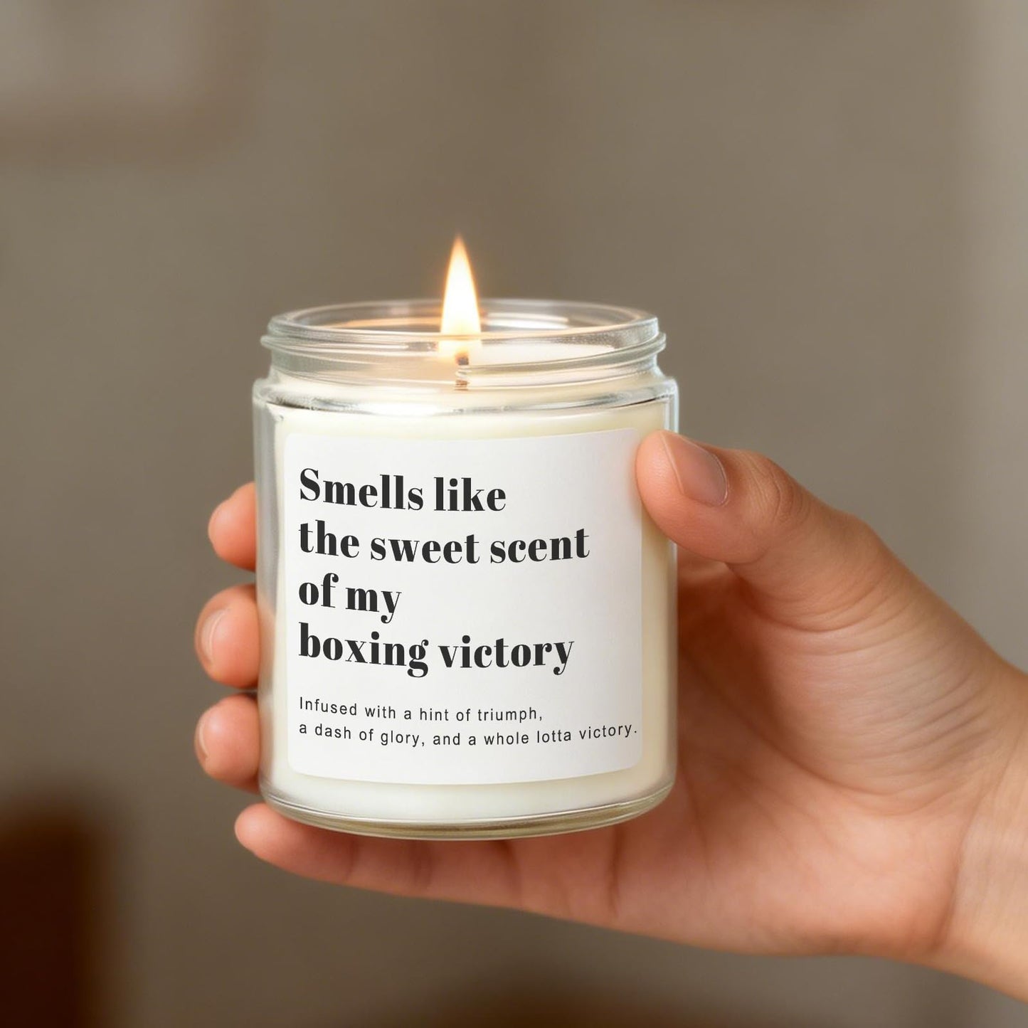 RIZOOCE Funny Boxing Gifts for Men & Women - Scented Candle for Boxers - Unique Boxing Accessories & Decor - Birthday, Christmas Gift Ideas for Coach & Fighter (7oz)