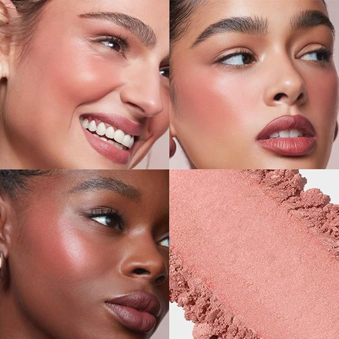 Single Warm Peach Orange Matte Powder Blush Palette Face Makeup, Blush for Looks Younger Cheeks, Monochrome Cream Blushes Lightweight Long Lasting, Blush for Women All Skin Tones Paleta de, 03