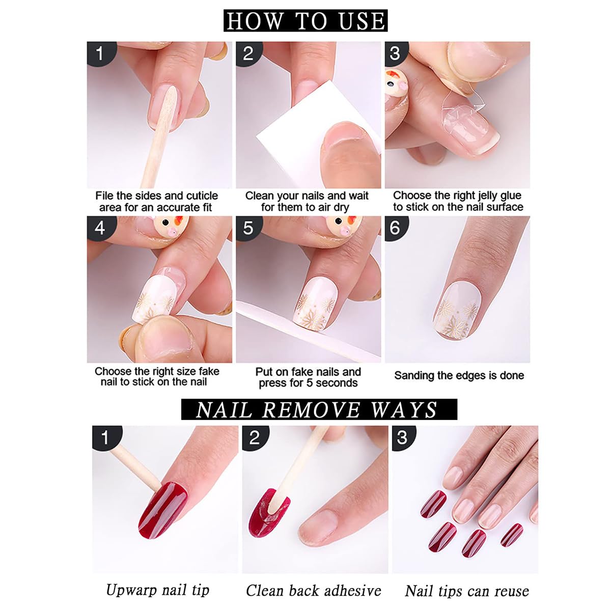 Leopard Print French Tip Press on Nails Long Square Nude Gradient Gold Glossy Fake Nails with Glue Coffin Shape Glitter Acrylic Nails for Women Manicure Decoration 24PCS Reusable False Nails