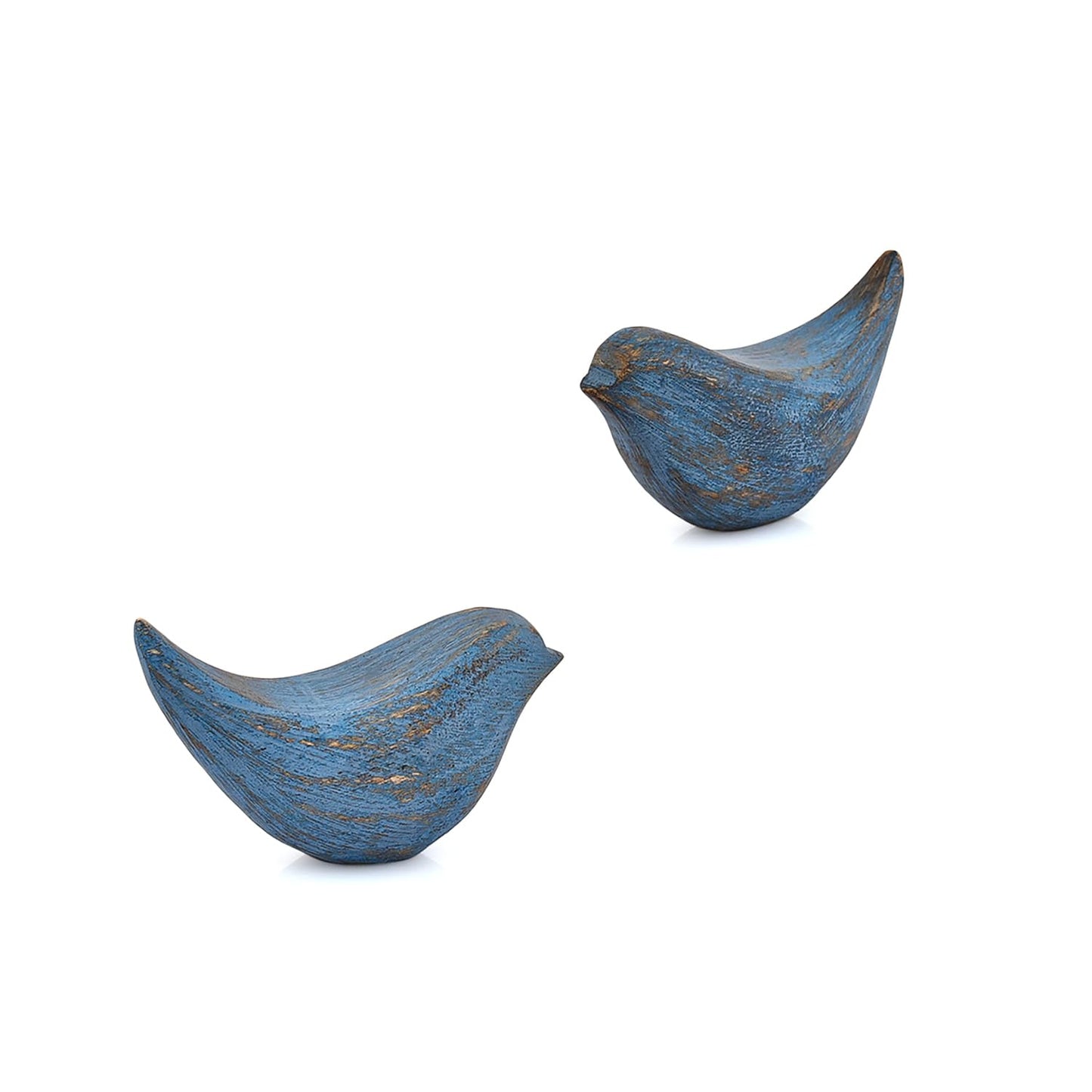 BHAVATU Statues Acacia Wood Bird Figurines | Rustic Farmhouse Decor, Office Accent Elegant Woodland Home Accent Tabletop Decor & Gift (4.5" x 2" x 2.5")
