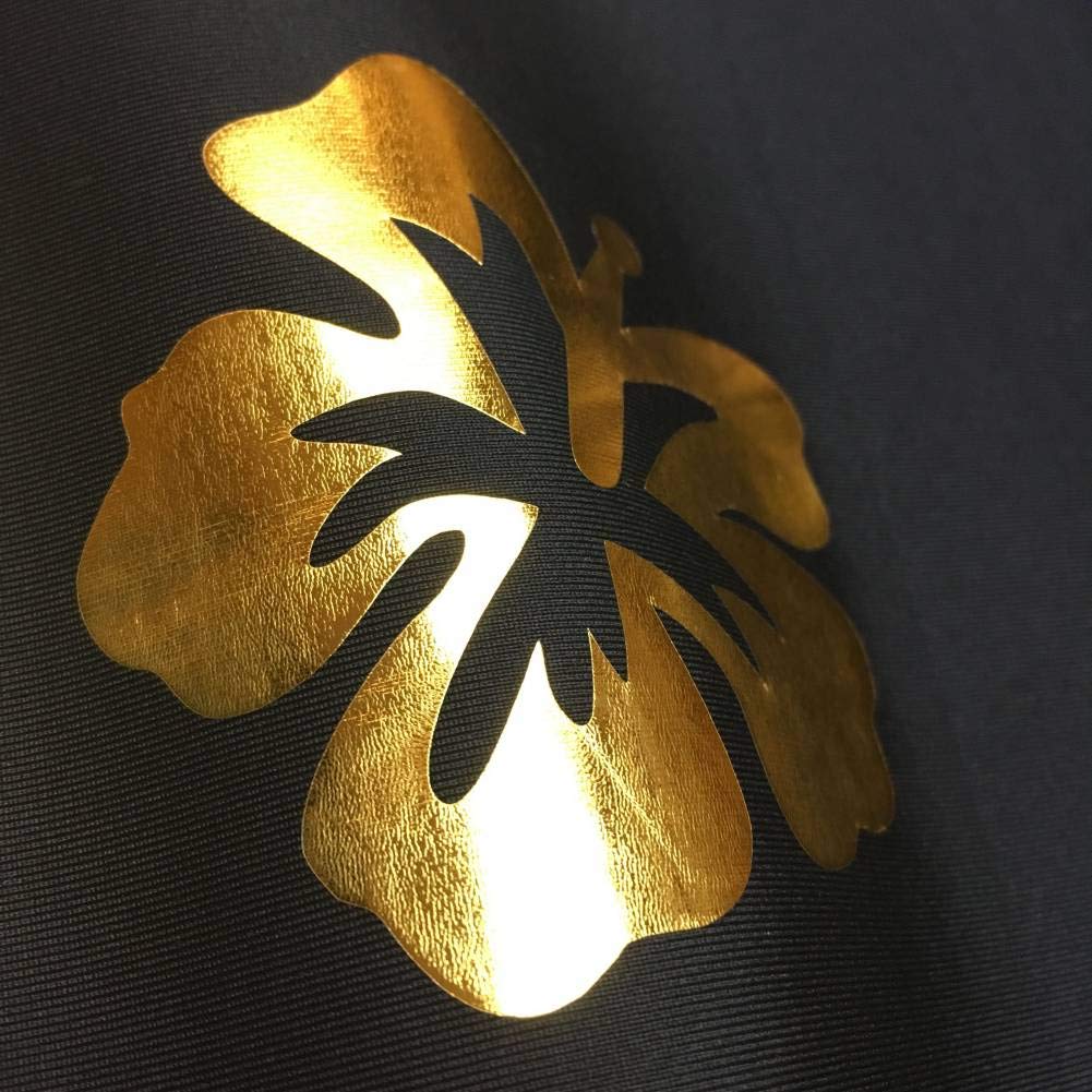Tvinyl Warehouse Gold Metallic Foil HTV Heat Transfer Vinyl for Tshirt and Apparel 12" X 10"(Pack of 10), Easy to Weed and Iron on, Guaranteed Size