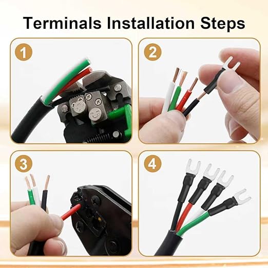 MOOKEERF 14/4 AWG Mini-Split Cable - 10FT 14 AWG 4 Conductor Control Cable 300V Stranded Oxygen-Free Pure Copper Wire for Mini Split Air Conditioner,Heat Pump,HVAC Systems and Speaker Systems