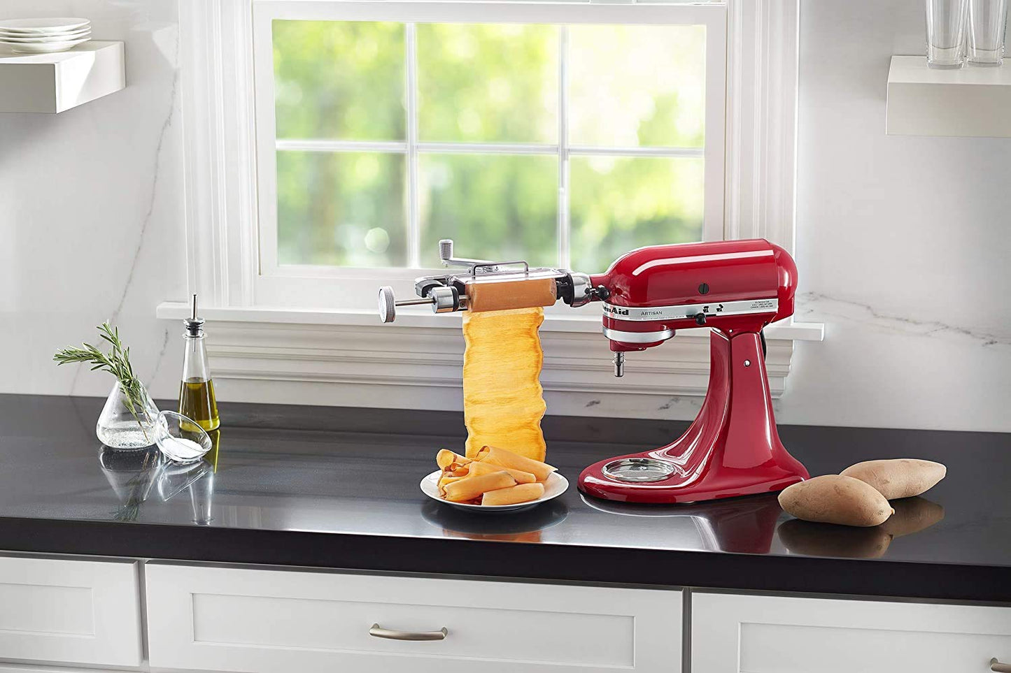 KitchenAid Vegetable Sheet Cutter Attachment with Noodle Blade Red - KSM2SCA