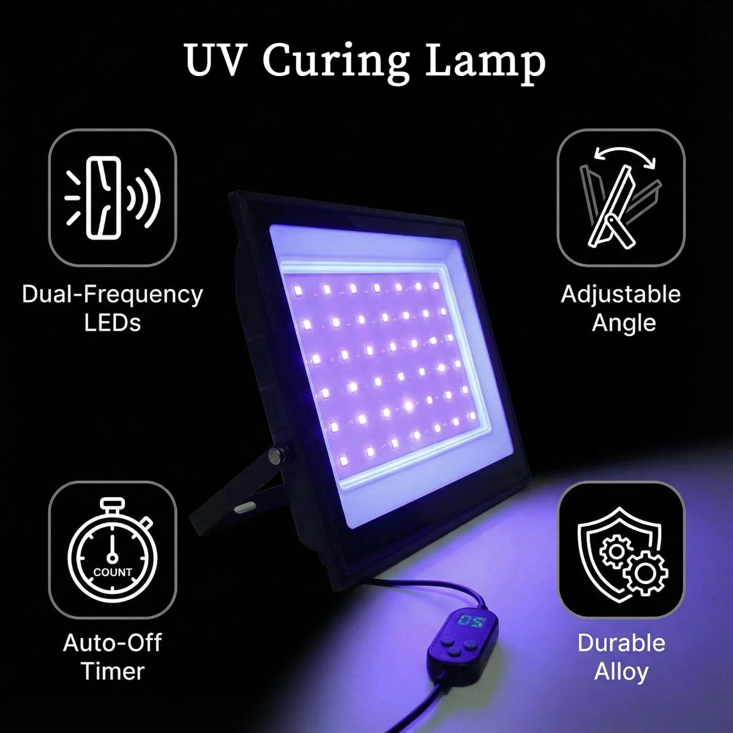 Intmo 3D Printer UV Resin Curing Light with Timer,for SLA DLP LCD 3D Printer Solidify Photosensitive Resin, 30W 365 to 405nm UV Lamp, DIY Curing Enclosure,Large