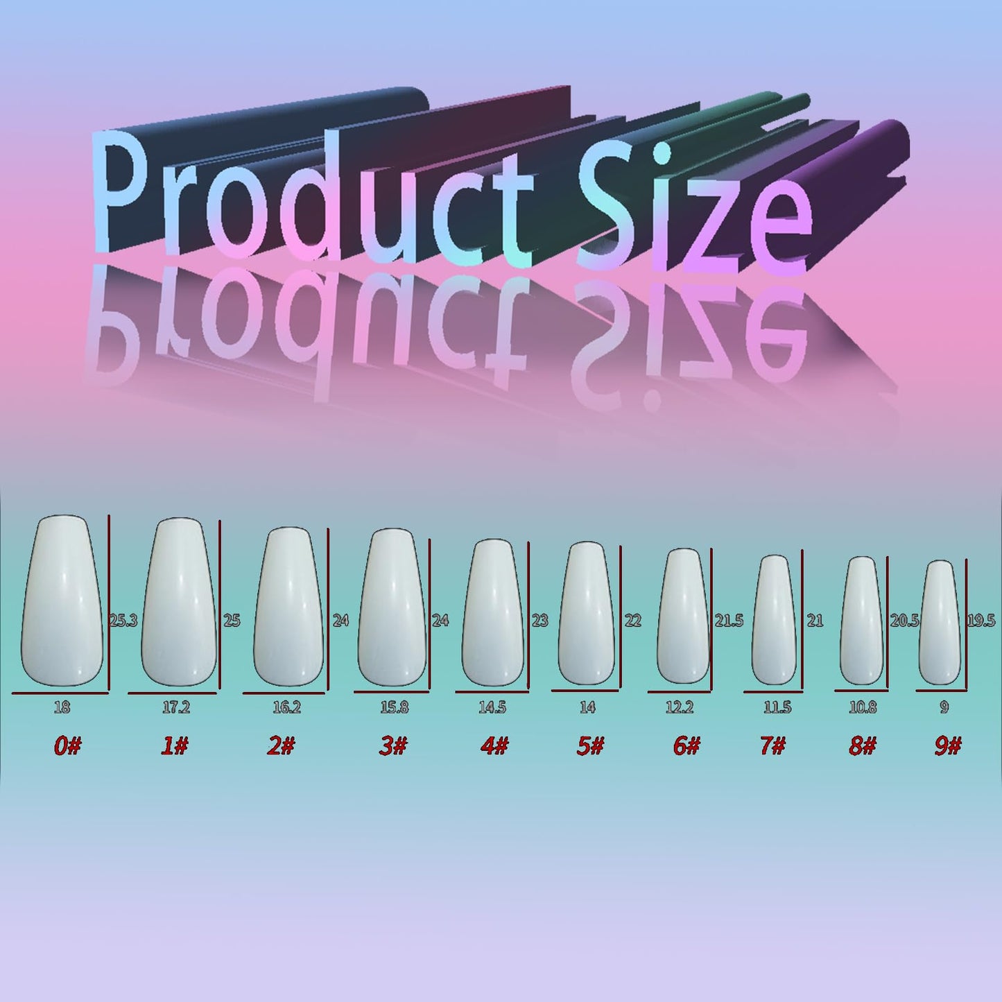 Coquette 24Pcs Rainbow Gradient Coffin Nails with Macaron Design - Sparkly Medium Glossy Glitter Manicure Art Acrylic False Nails