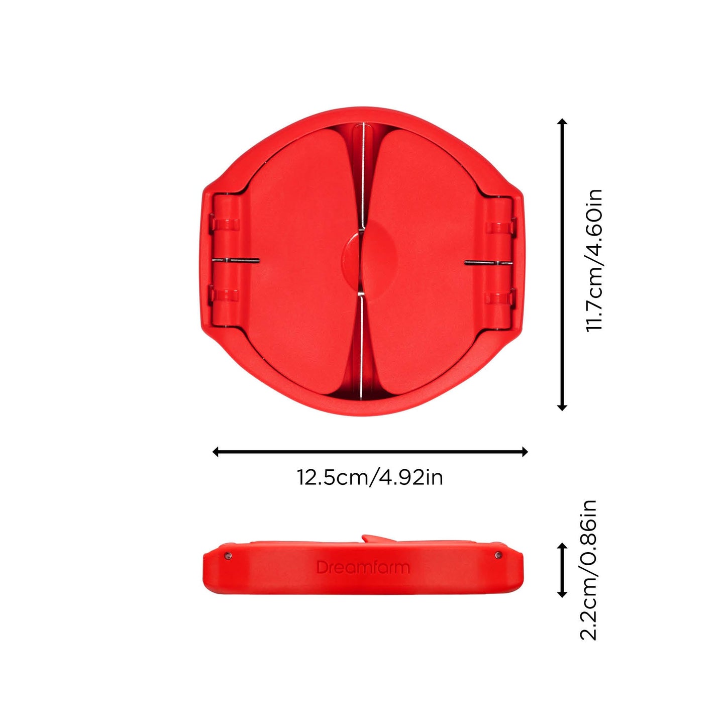 Dreamfarm Flapple Fold-Flat, Space-Saving Apple Corer & 8-Piece Apple Slicer - Red