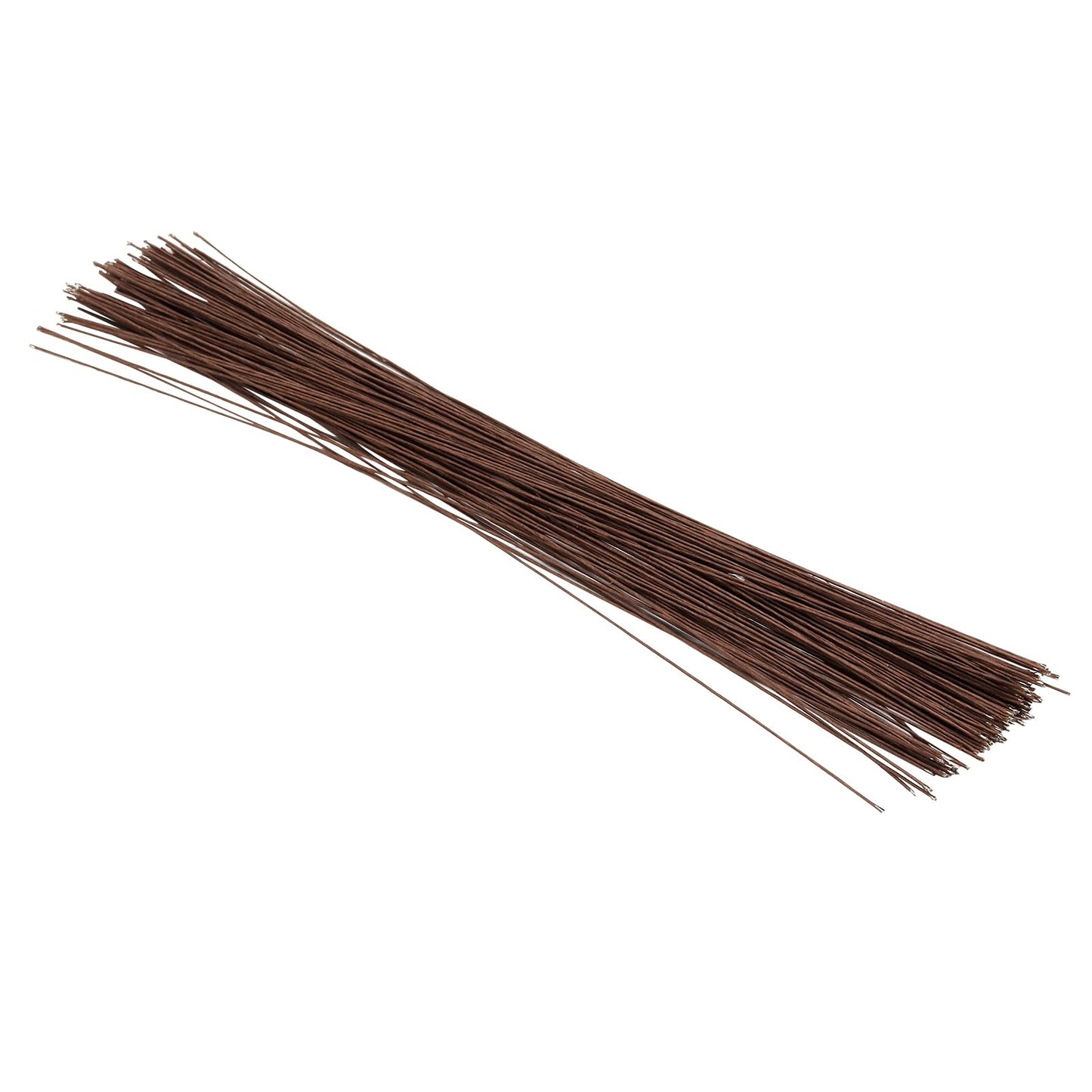 FUNSUEI 500 PCS 16 Inch 2 Gauge Floral Stem Wire, Flexible Brown Floral Wire for Flower Making, DIY Floral Arrangements and Decorations