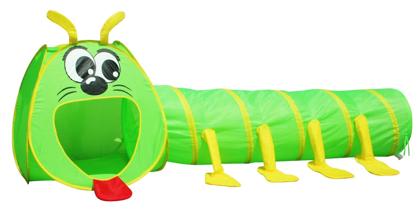 Big Mouth Caterpillar Tent 2pc Pop-up Children Play Tunnel Kids Discovery Station by POCO DIVO