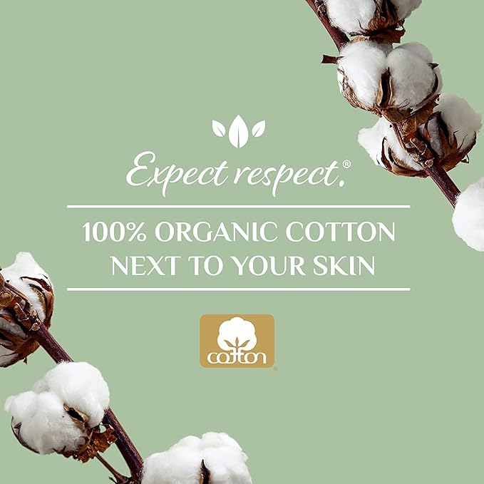 Organyc - 100% Organic Cotton Inside and Out Incontinence Pads for Bladder Leaks - Certified Odor Control, FSA/HSA Eligible, Moderate Flow, Regular Absorbency, 20 Count…