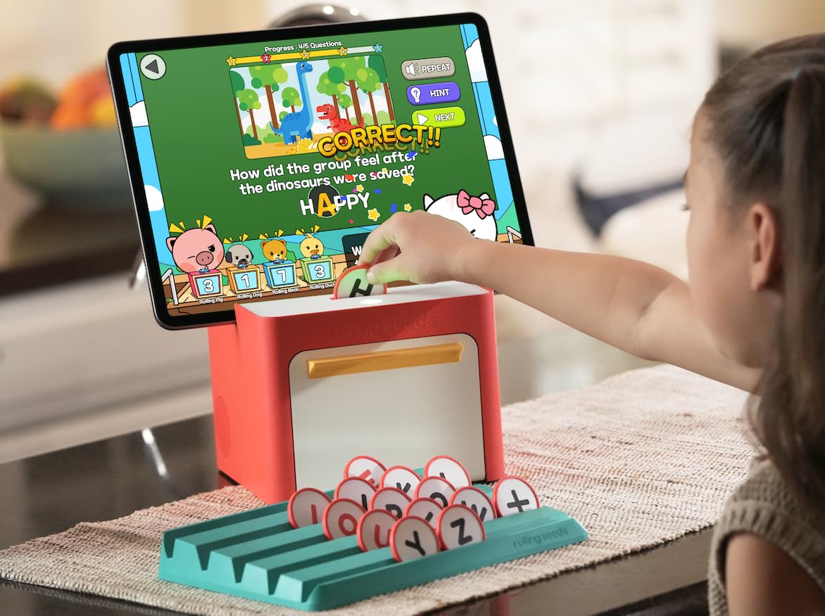 RollingSeeds Interactive Smart Learning Console: Build a Smart Foundation as a Family for Our Children's Digital Future. Storytelling Animations & Educational Games for Kids Ages 3-8+