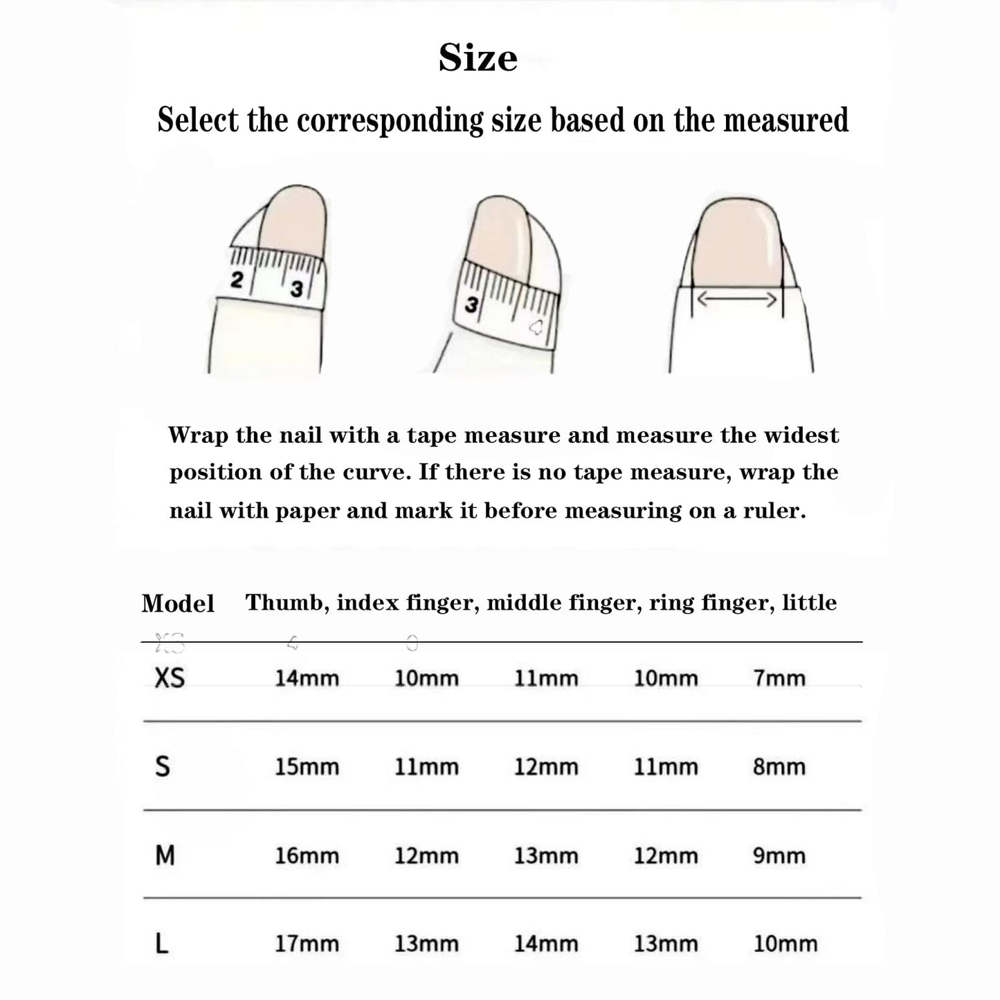 Handmade Press on Nails White French Press on Nails Short Square Fake Nails with Flower Designs Pink Sparkling False Nails Stick on Nails for Women DIY Accessories (Size M)