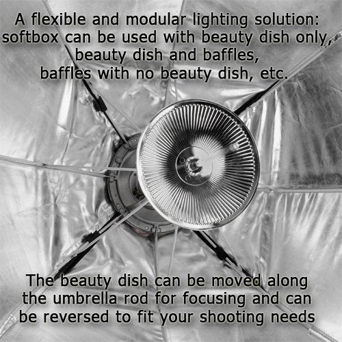 Pro Studio Solutions EZ Pro Beauty Dish Strip Box softbox 12"x56" with Speedring Insert, for Balcar, White Lightning, Lighting, X800, X1600, X3200 Strobe Flash Light, Speed Ring, Soft Box - size: 12x56in (30x140cm), style: Balcar