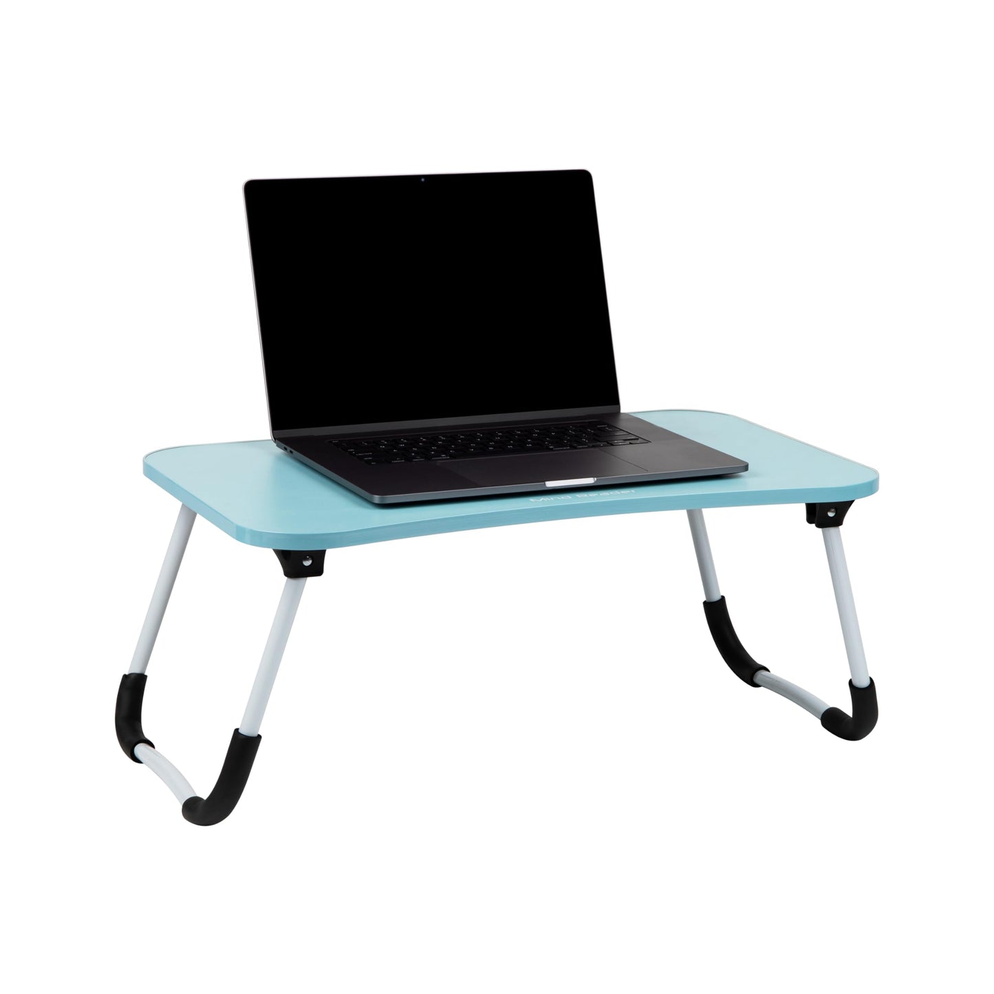 Mind Reader Lap Desk Laptop Stand, Bed Tray, Folding Legs, Couch Table, Portable, MDF, 23.25" L x 13.75" W x 10.5" H, Blue