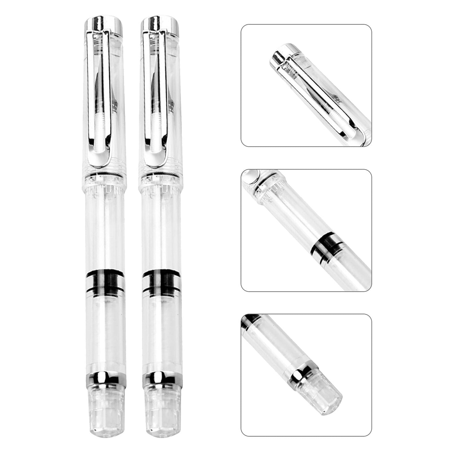 NUOBESTY Refillable Fountain Brush Pen Soft Bristle Calligraphy Pen Smooth Writing Ink Brush for Watercolor Painting Drawing 5.51 Inch