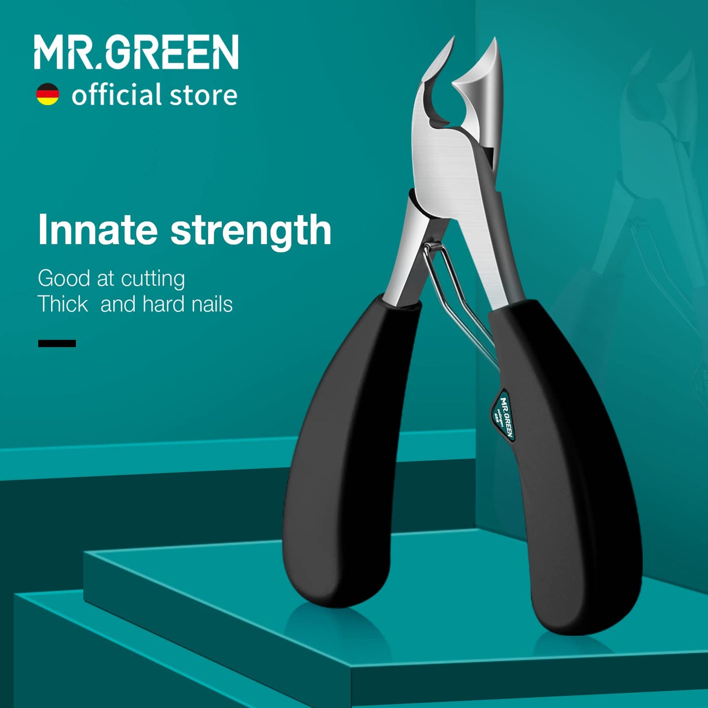 MR.GREEN Toenail Clipper Stainless Steel Ingrown Nail Cutter Good at Cutting Thick and Hard Nails Pedicure Tools (Black)