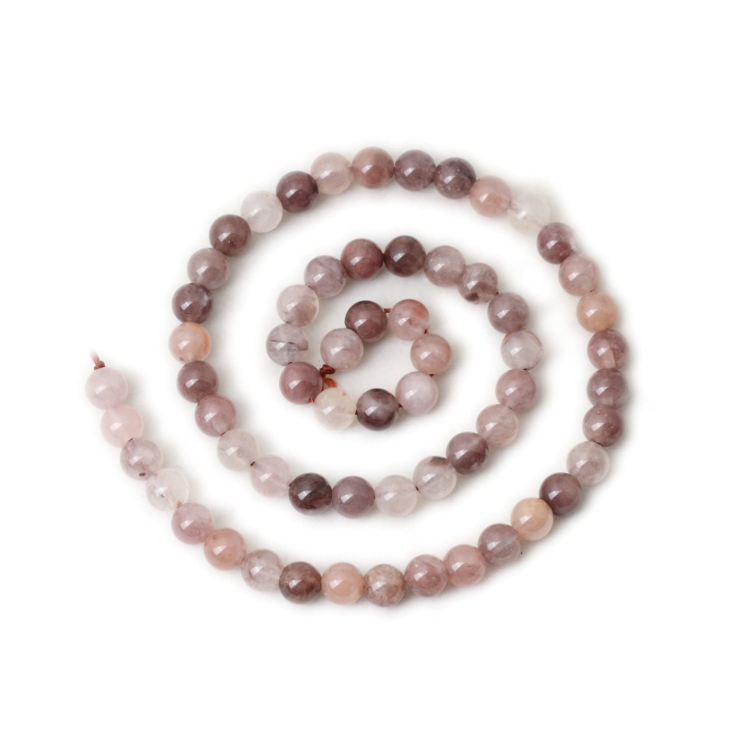 CHEAVIAN 60PCS 6mm Natural Pruple Berry Quartzite Crystal Round Loose Beads for Jewelry Making 1 Strand 15"