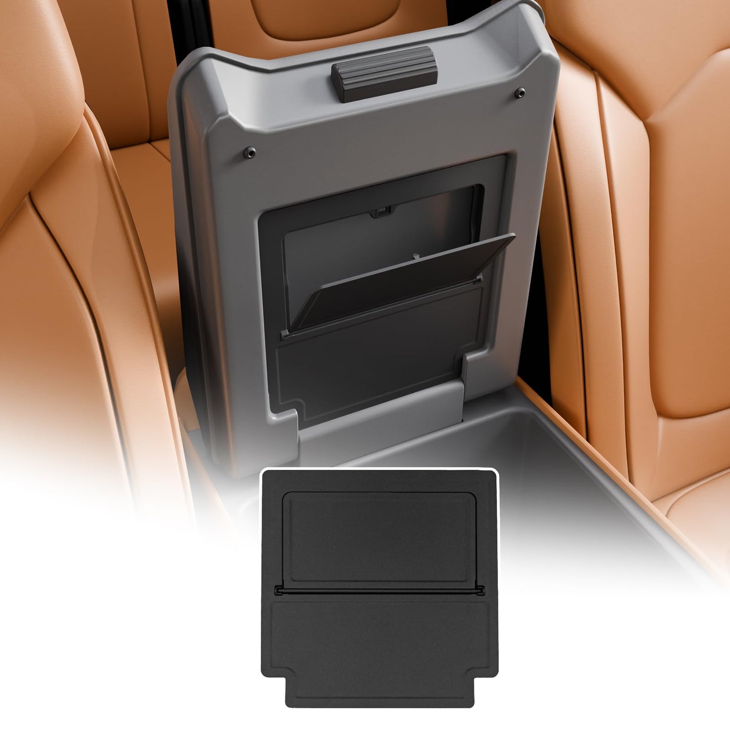 Maxzina Center Console Hidden Box Compatible with 2023-2026 Honda Pilot & 2024-2026 Ridgeline & 2024-2026 Passport Secret Storage Box ABS Plastic Armrest Organizer Compartment 2025 Pilot Accessories