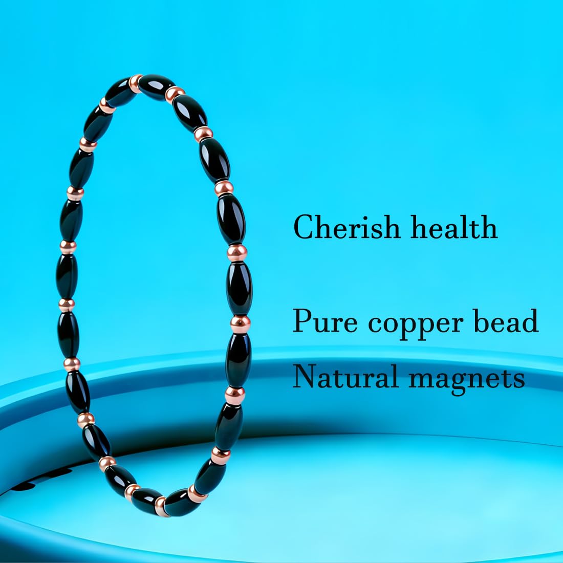 Copper Magnetic Anklets for Women Copper Magnetic Anklet Magnetic Therapy Anklet Magnet Birthday, Anniversay Gift, Lymphatic Drainage Magnetic Ankle Bracelet,Pulsera De Cobre Para Mujer for Parents For Mom 1Pack