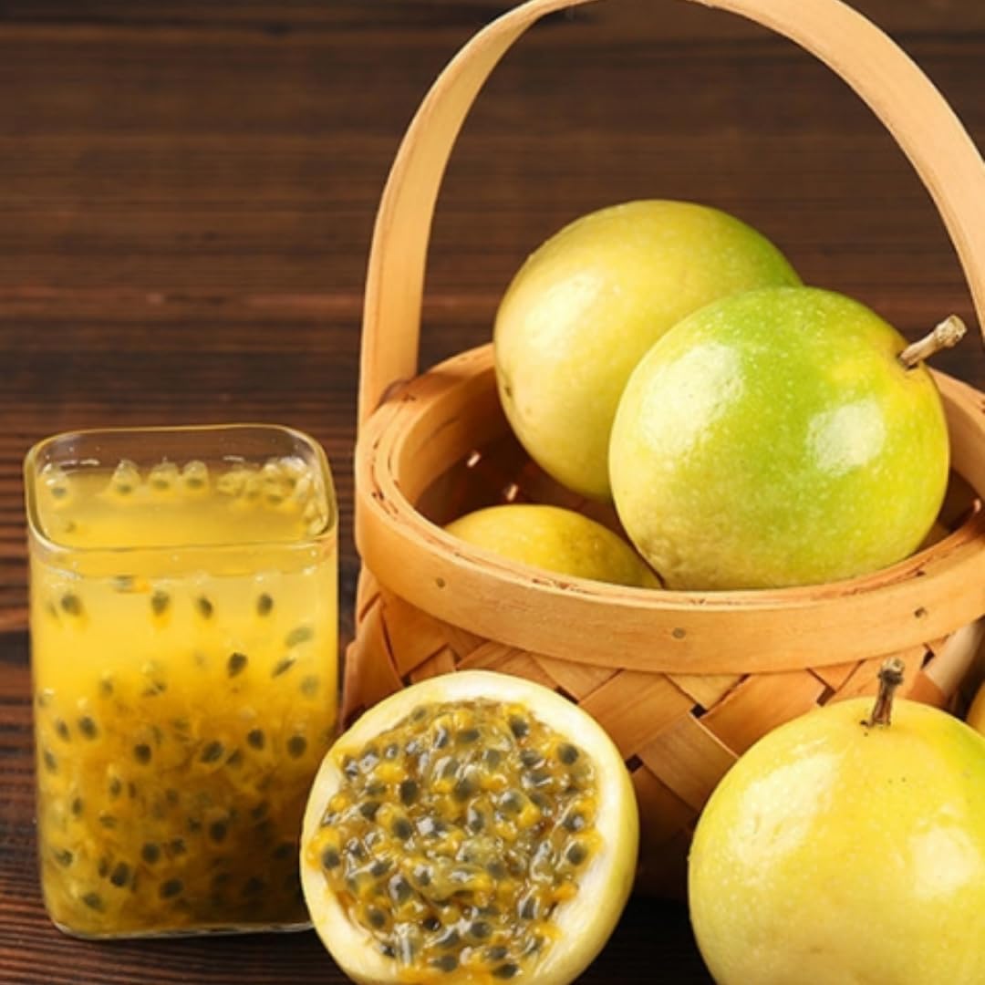 Yellow Passion Fruit Tree Live Plant, Yellow Passionfruit Vine Starter Plant from 5 Inc Tall, Passion Fruit Plant Live