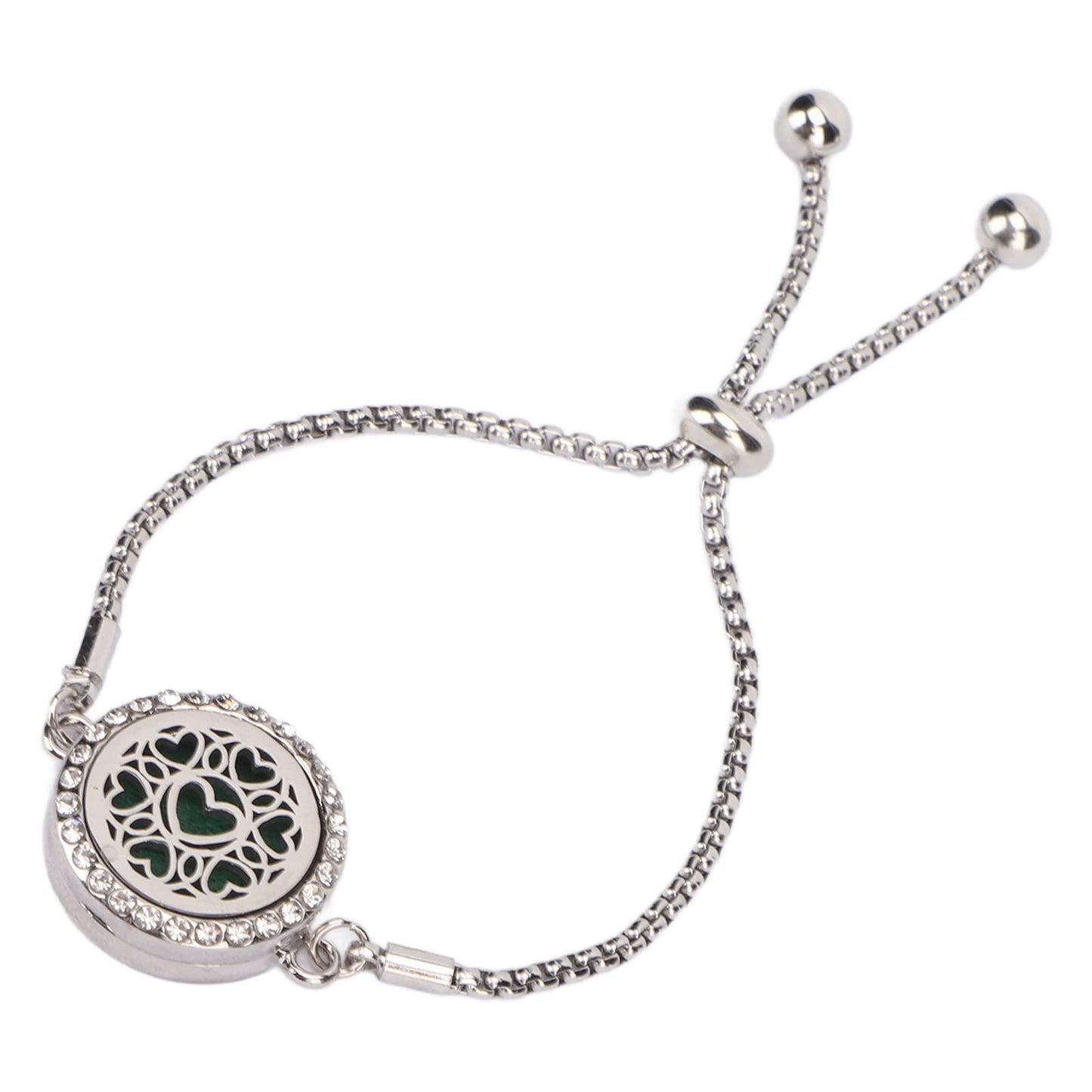 Aromatherapy Bracelet, Diffuser Bracelet Delicate Adjustable Hearted Pattern for Party