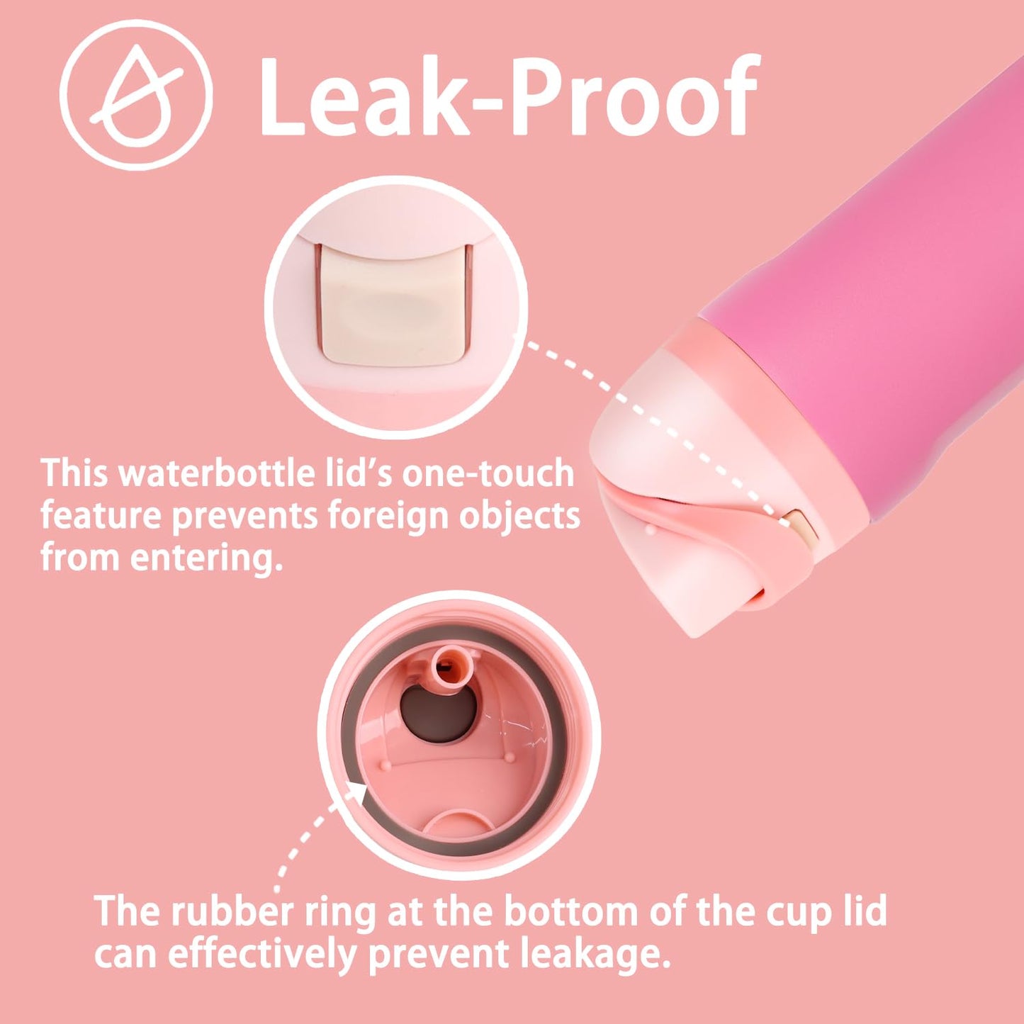 NebkDask Replacement Lid for Owala Freesip,Compatible with Owala Cup 16oz 24oz 32oz 40oz,BPA-Free,Leakproof Cap Water Bottle for Owala Bottles with Two Stoppers and Two O Seal Rings(Pink)
