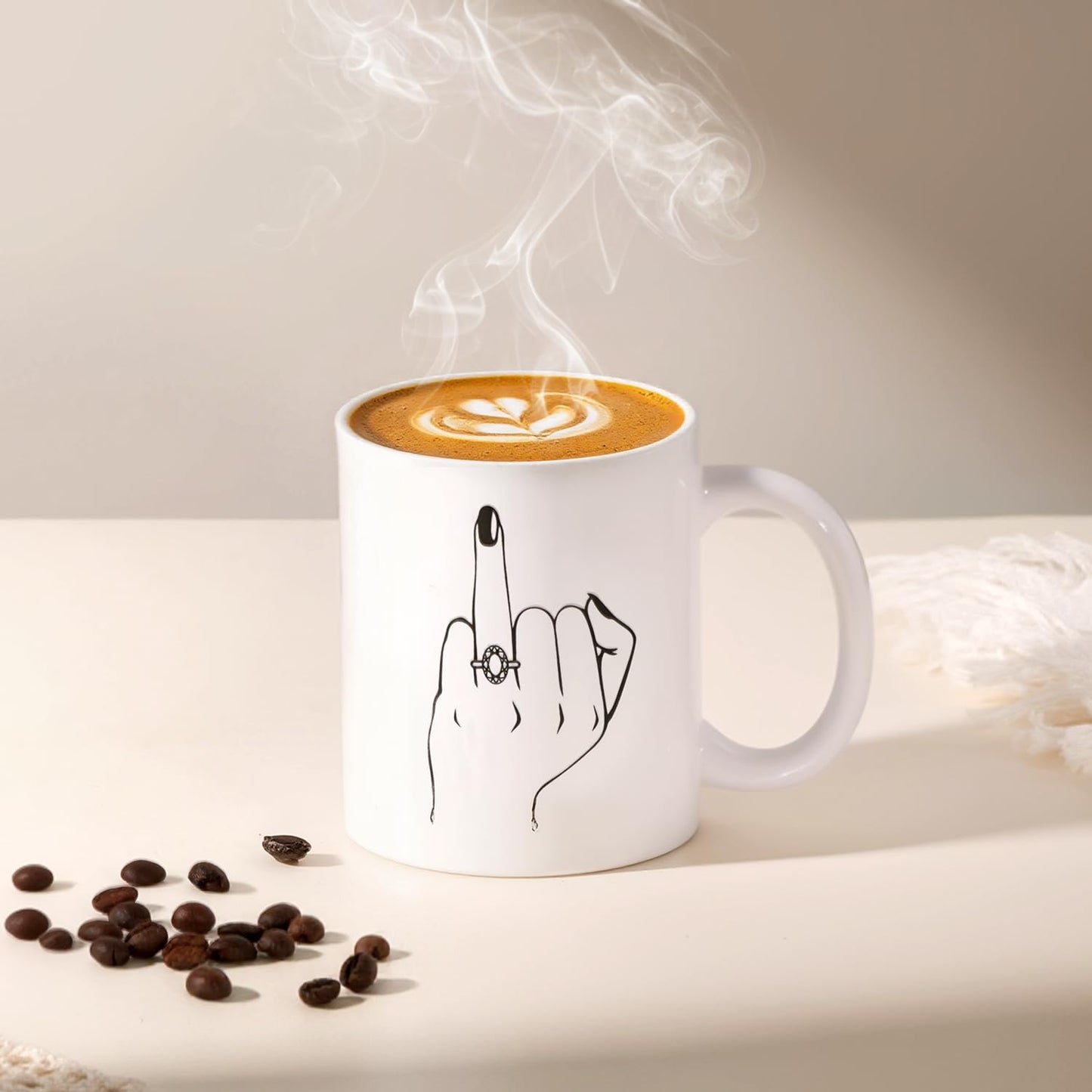 VKTASIMK Engagement Gifts for Couples, Gift for Newly Engaged Couples, Ring Finger Coffee Mug Set, Engagement Gifts for Her, Women, Best Engaged Gift Set