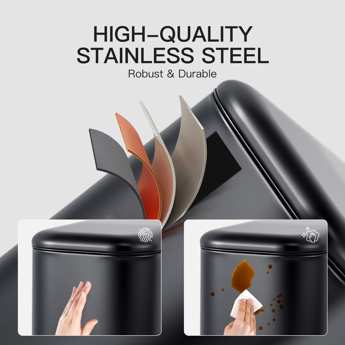 1.3 Gallon Bathroom Trash Can