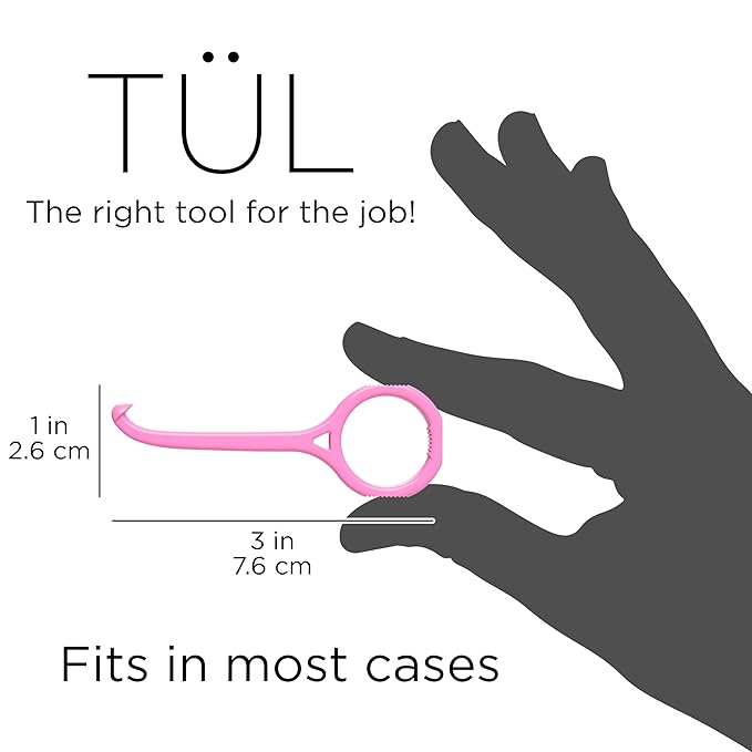 TÜL | Only Invisalign Remover Tool Made in the USA | Lifetime Replacements | Ortho Recommended Aligner Remover Tool & Retainer Remover Tool | Pink 4 Pack | Top Invisalign Accessories