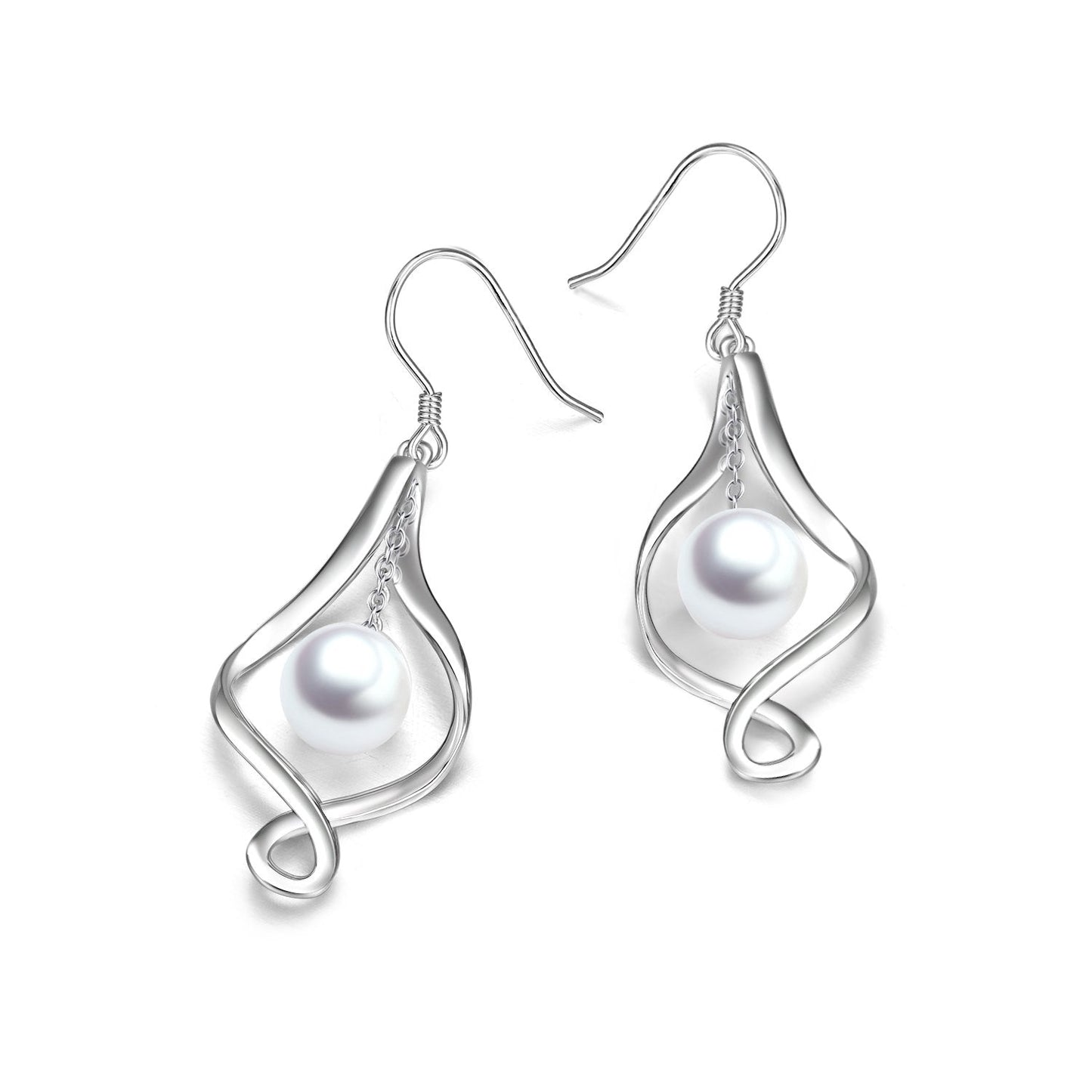 Pearl Earrings Gifts for Women Her Sterling Silver Infinity Love Celtic Knot Dangle Earrings Jewelry