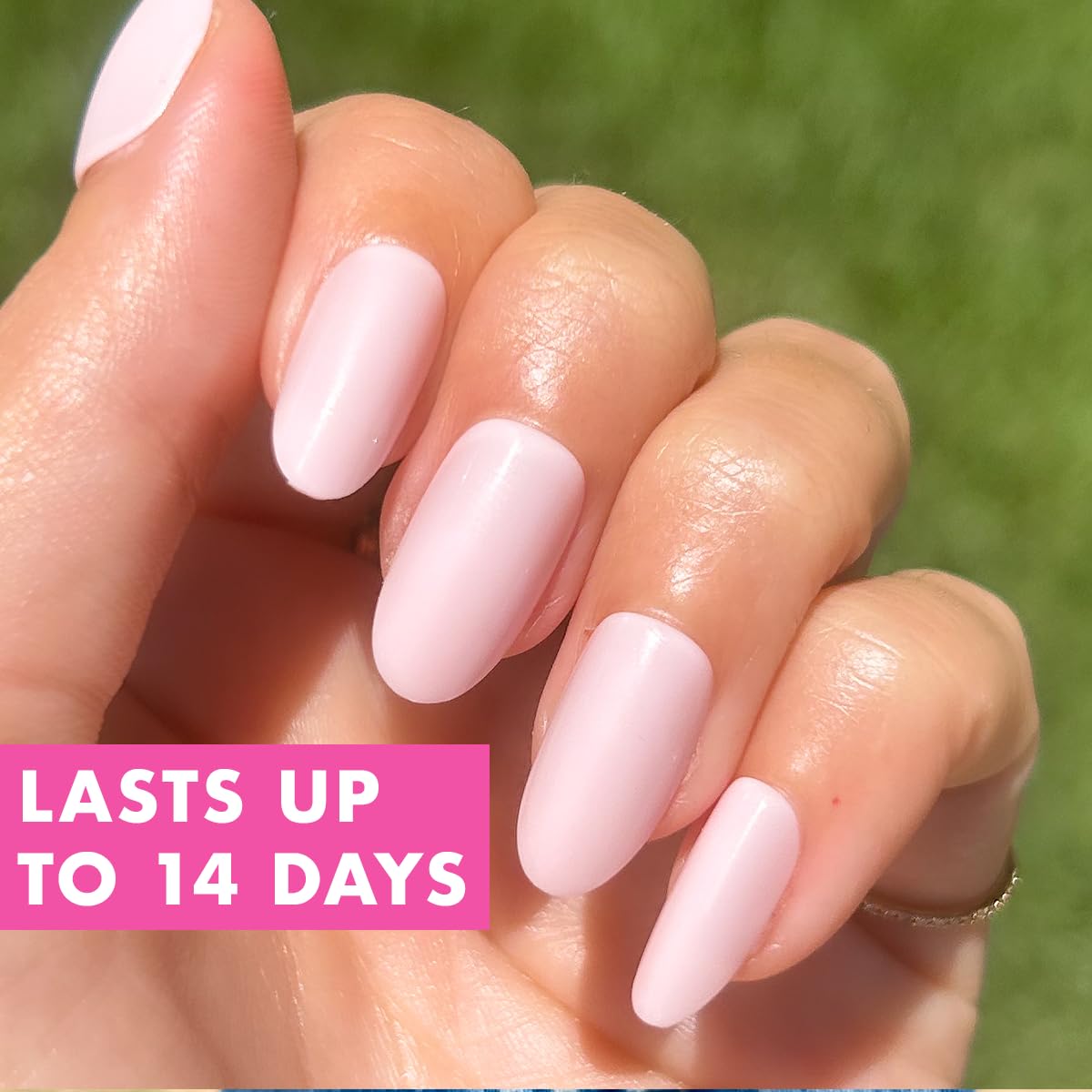 Olive & June Instant Mani Press-On Nails (Glue) | 42 Fake Nails, 21 Sizes | Non-Toxic Long-Lasting Recycled Materials Realistic Look | Salon-Quality at Home | Medium, Oval | GH