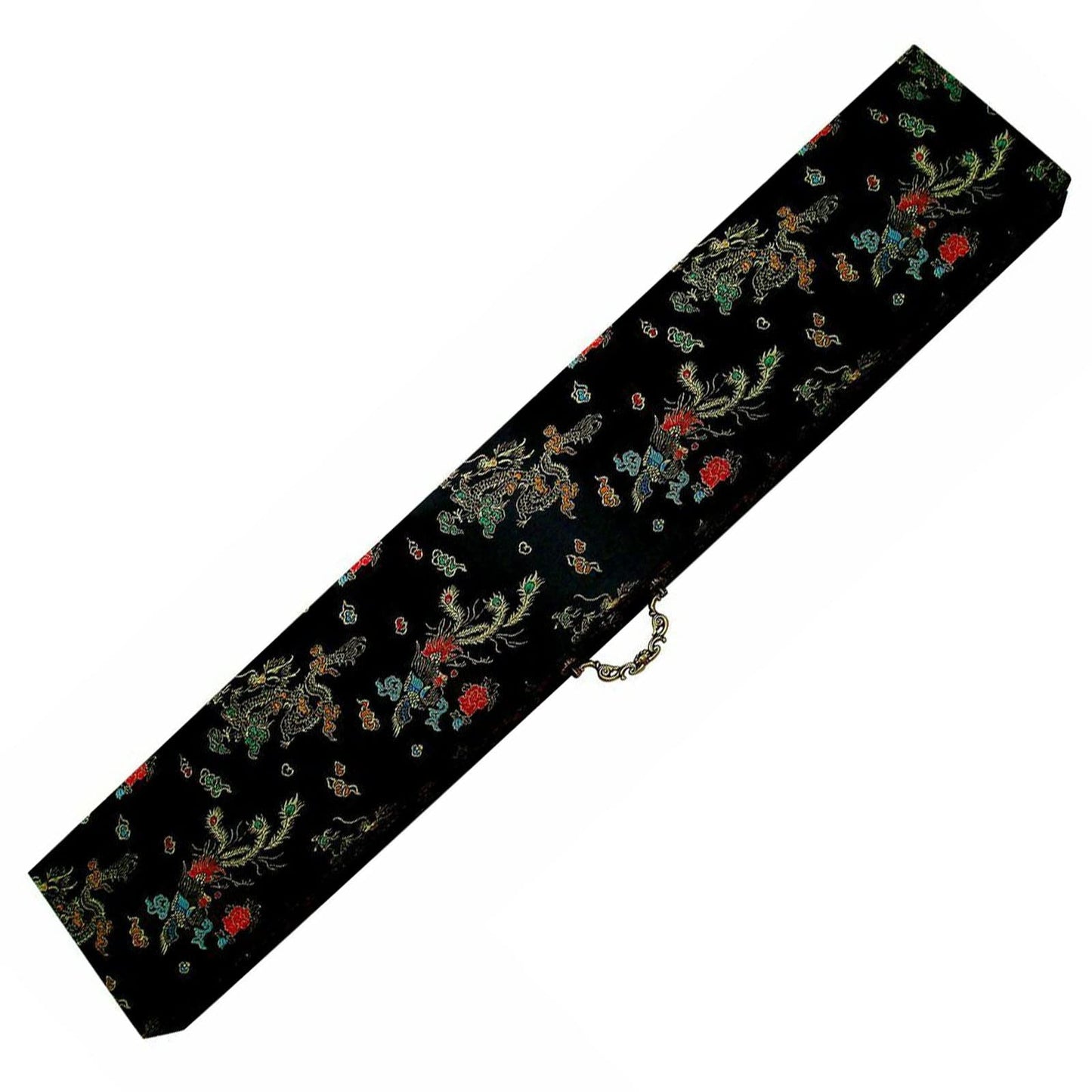 Munetoshi 44" Deluxe Brocade Locking Katana Display Silk Case Carrying Box Gift Collection Holder