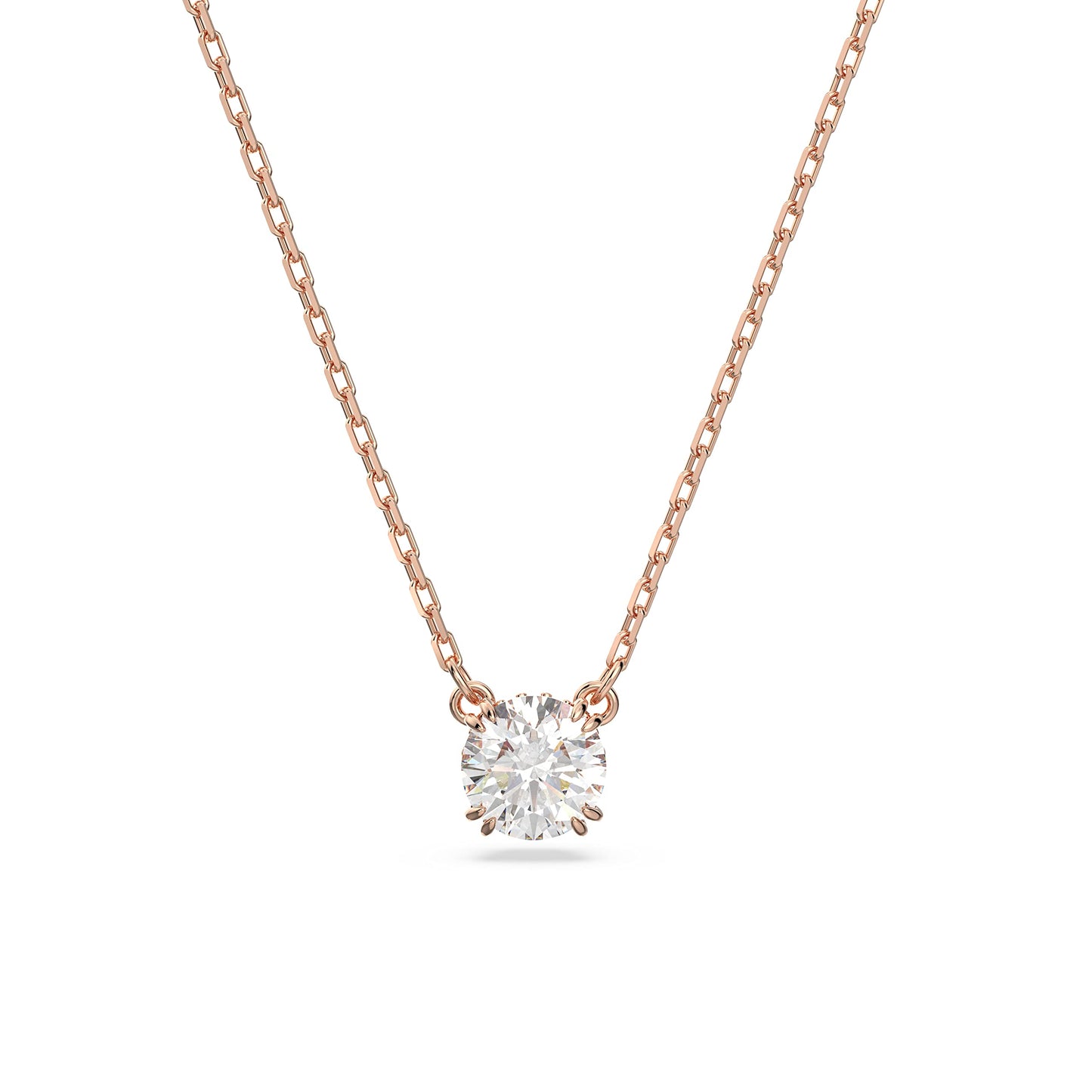 Swarovski Constella Pendant Necklace, White Crystals on a Rose Gold-Tone Finish Setting, Part of the Constella Collection