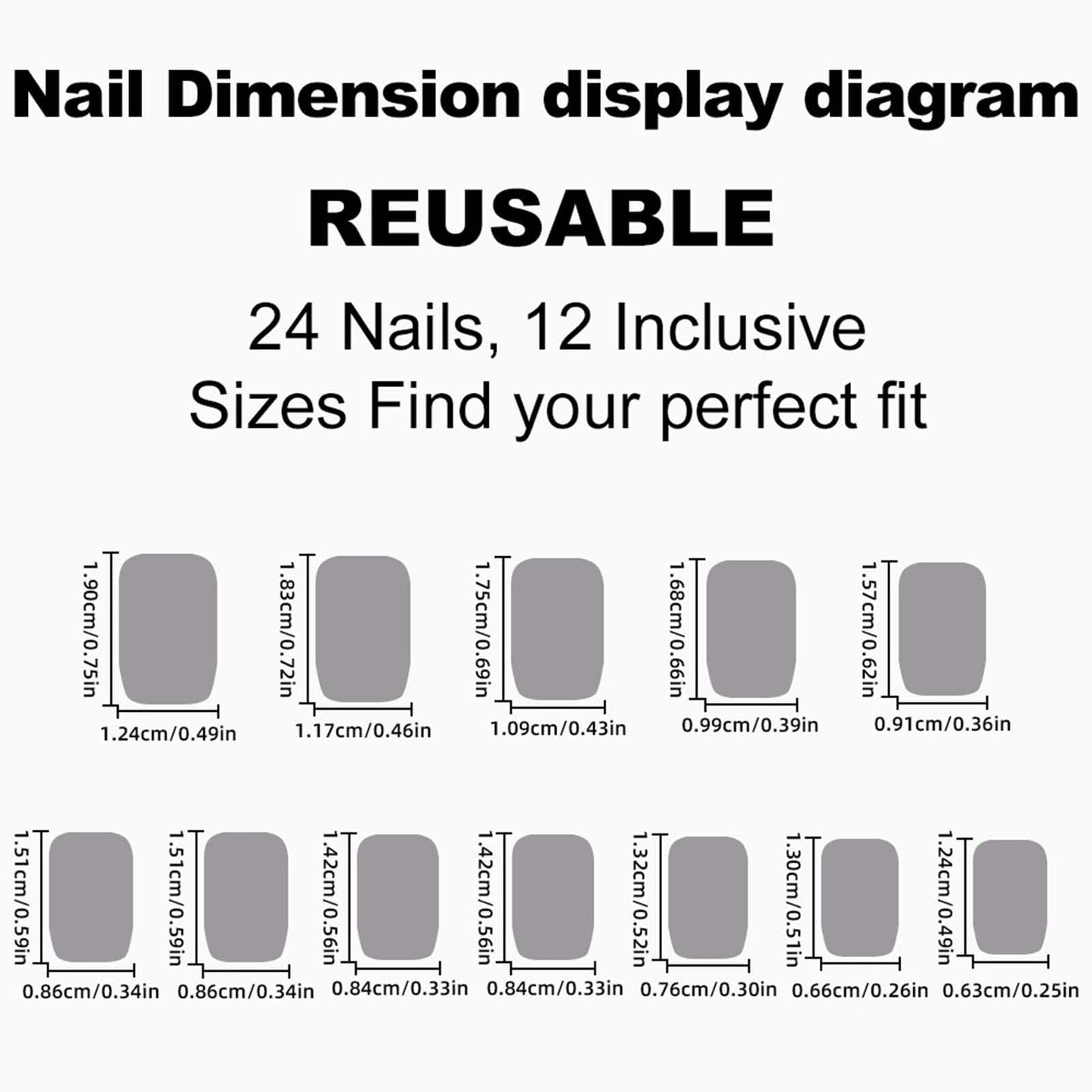 Flower Press On Nails Short Square Fake Nails Blue False Nails With Gradient Design Full Cover Glossy Acrylic Cute Stick On Nail Spring Glue On Nail For Women Manicure Art 24pcs