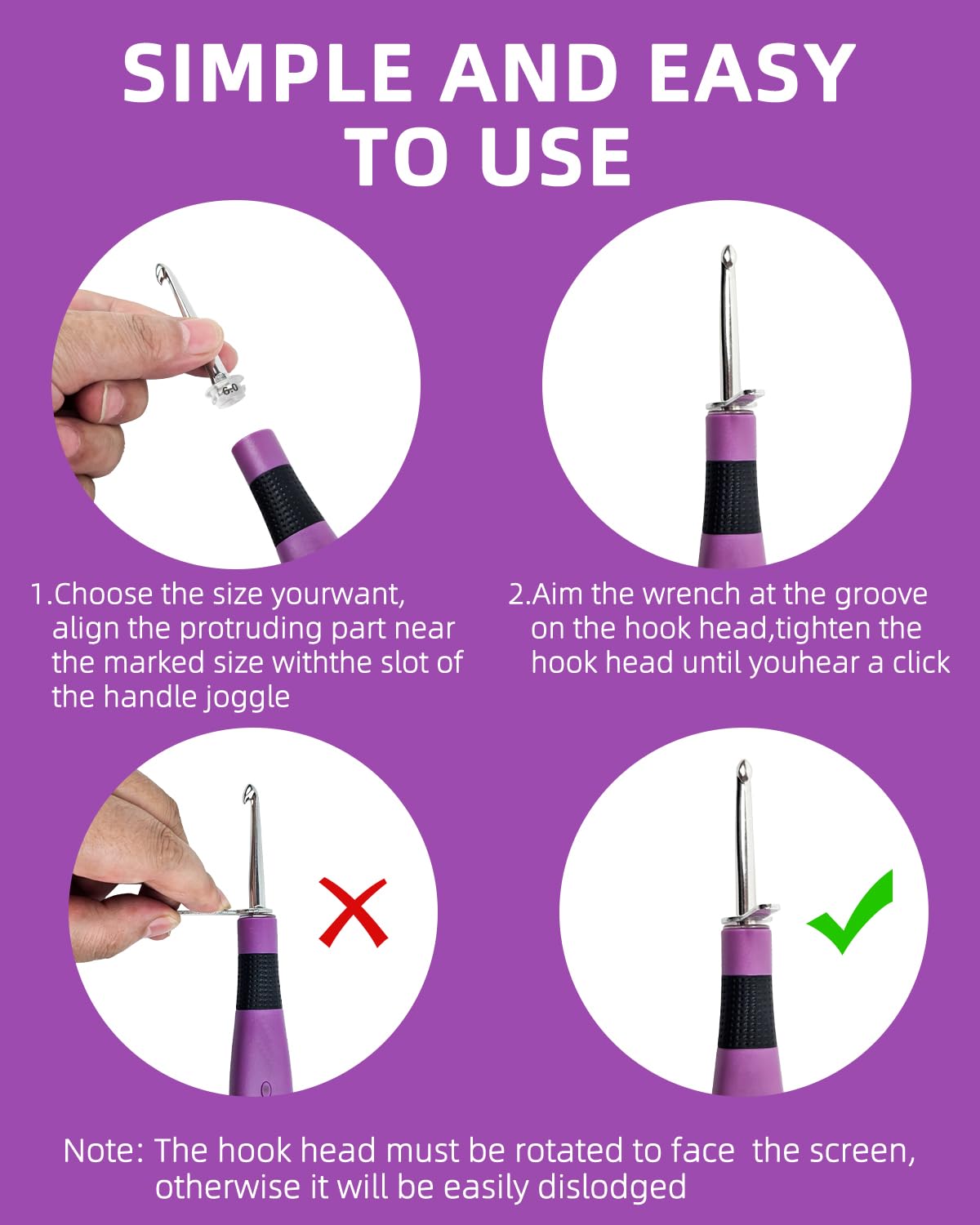 Light Up Crochet Hooks Set-18 Sizes Digital Crochet Hook with Counter 2.0~14.0mm, Ergonomic Lighted Crochet Hooks for Stitch & Row Counting