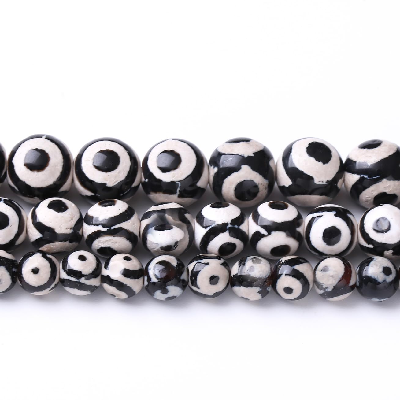 36PCS 10MM Natural Tibetan Stone Beads Round Loose Stone Beads for Jewelry Making DIY Energy Stone Healing Power Bracelet 15"