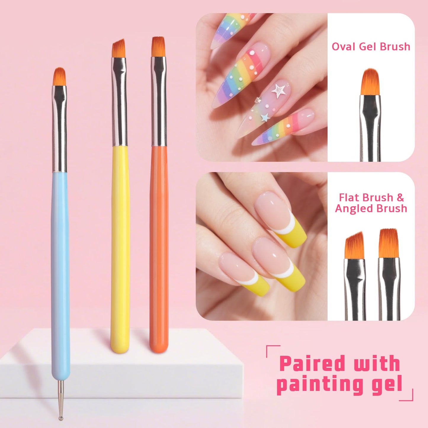 Sponge Pat Paint Nail Gel, Ombre Nails Gradient Gel Nail Blush Blooming Aura Nails Drawing Stripper Floral Painting DIY Nail Art, No Wipe, UV/LED Curing (16 Colors N)