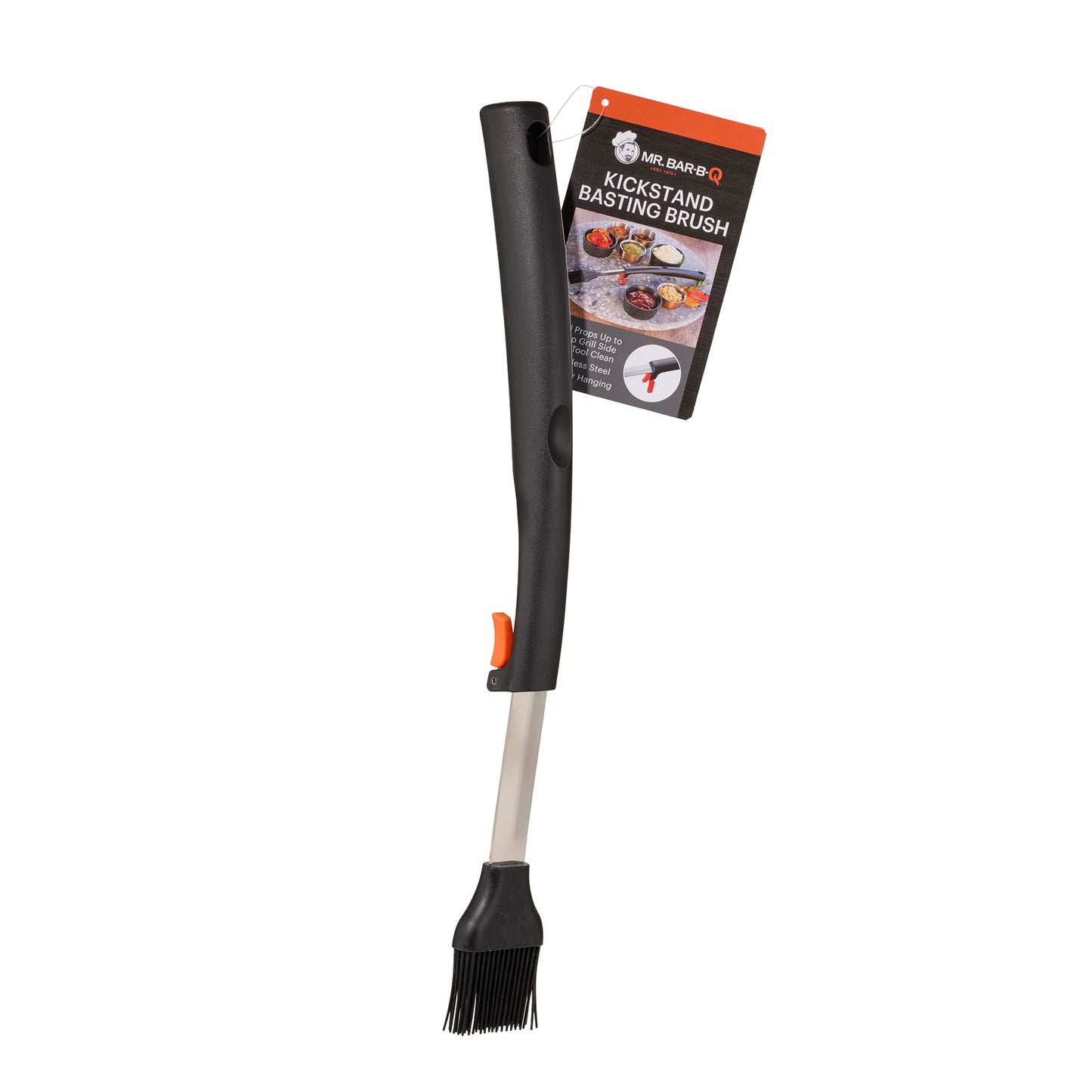Mr. Bar-B-Q Kickstand Silicone Basting Brush with Elevated Handle