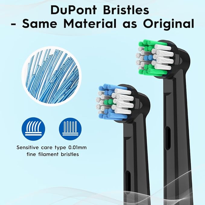 Replacement Toothbrush Heads Compatible with Oral B Pro 1000 Electric Toothbrush,Replacement Brush Heads Refill for Genius X,Smart 1500,Pro 5000,16 Count